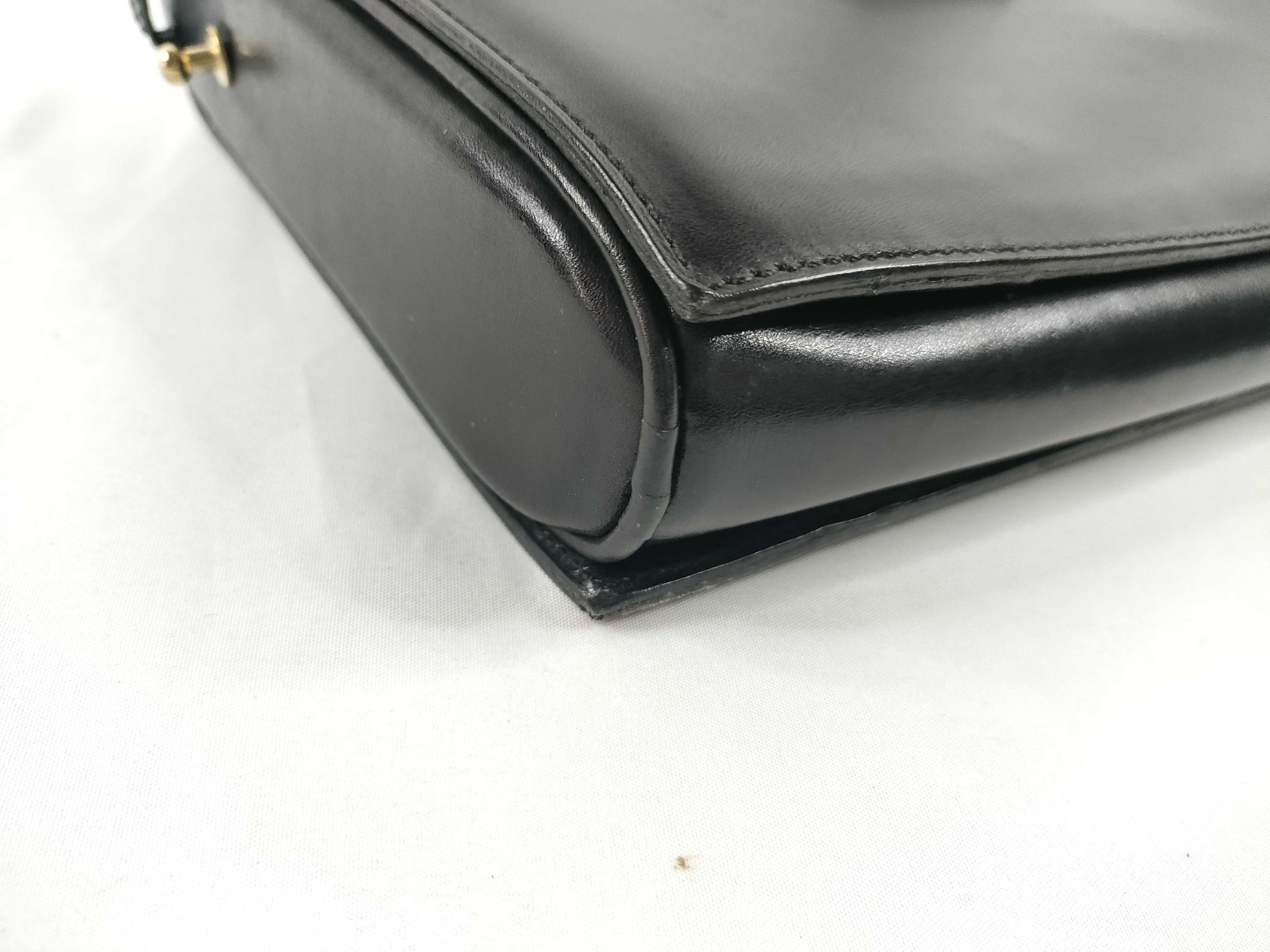 Vintage Leather Structured Clutch — view 3