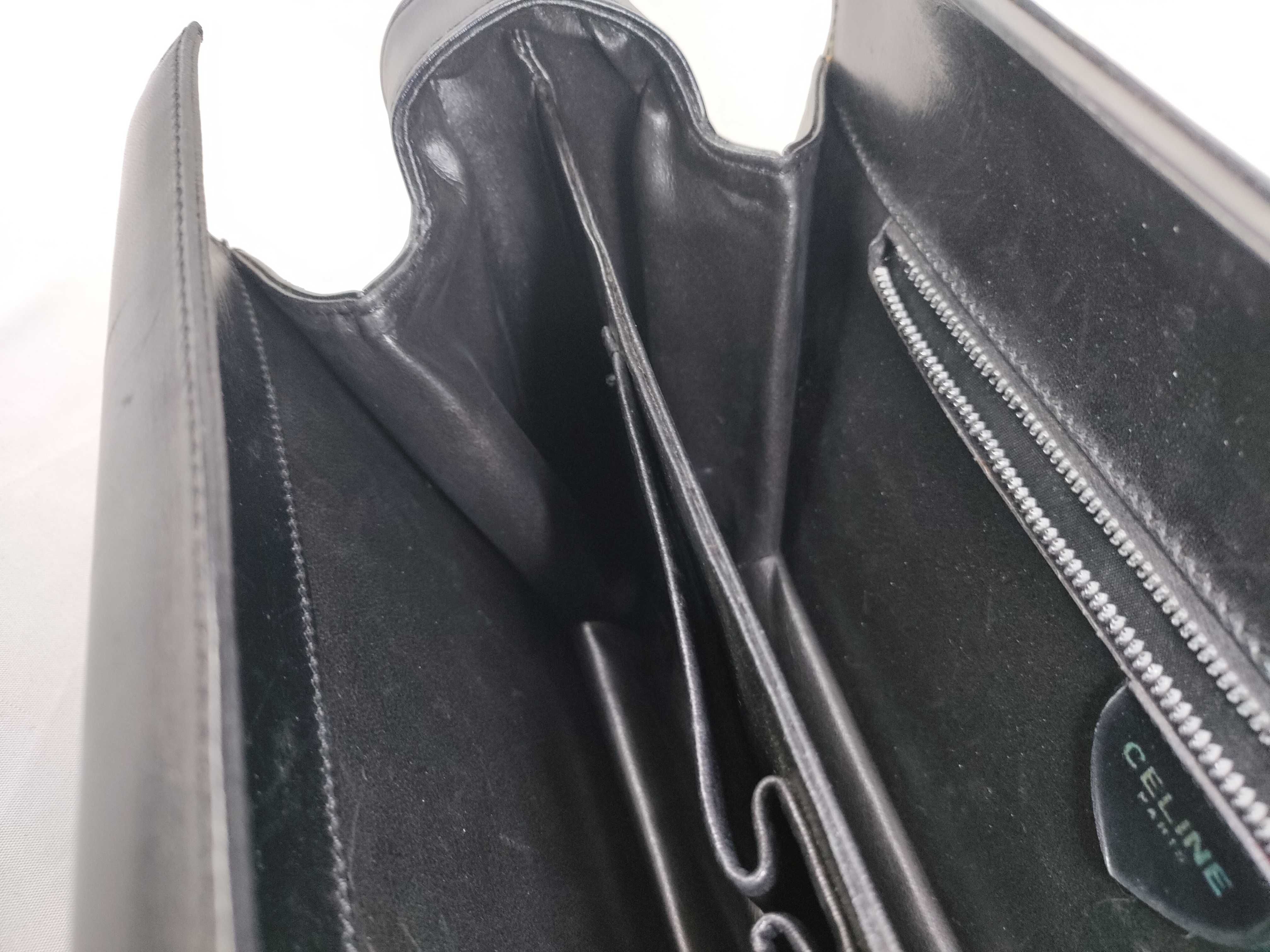 Vintage Leather Structured Clutch — view 8