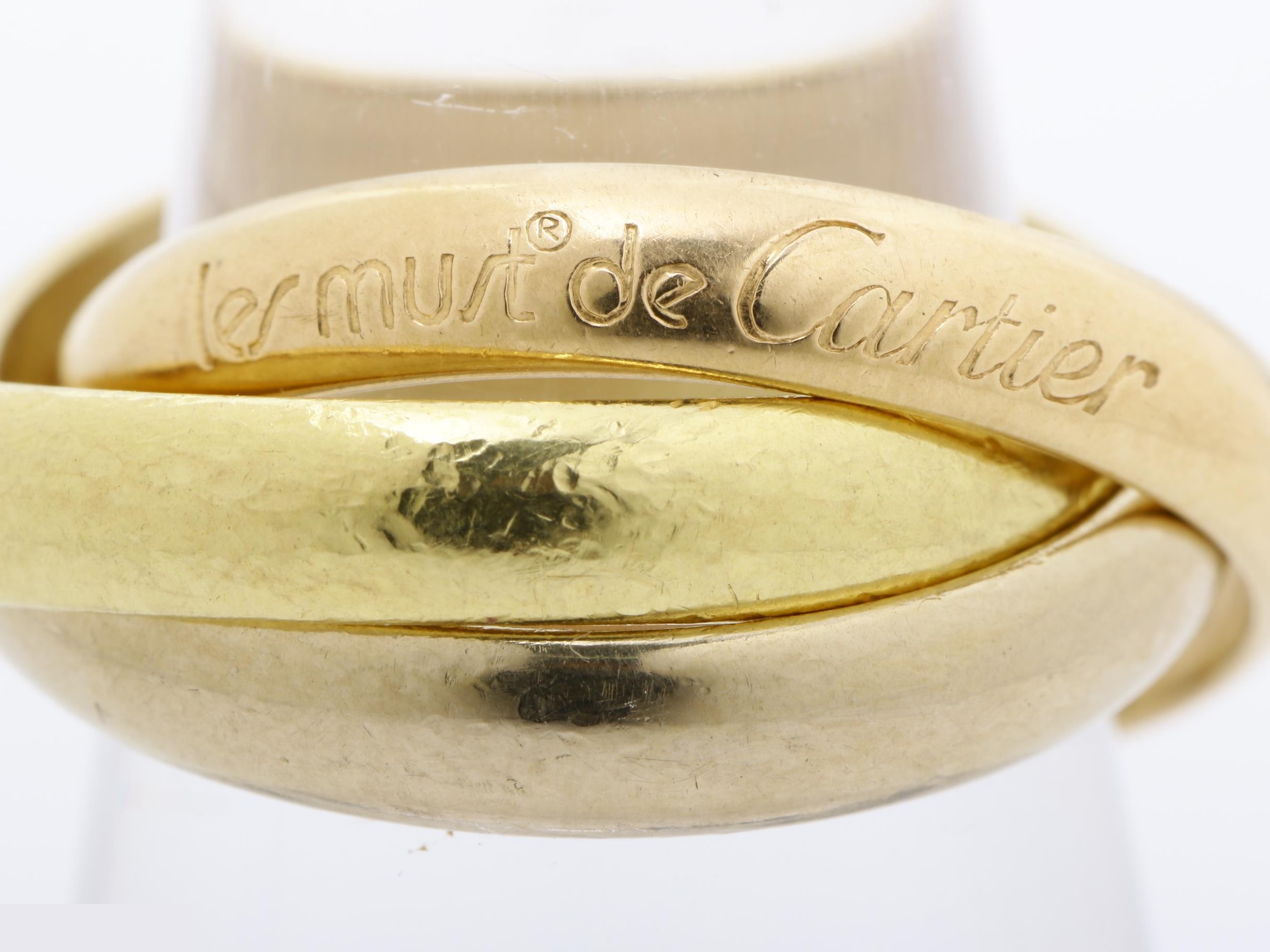 Trinity (precious metal) ring, 750 ohm, 8.5g, size #52 — view 2