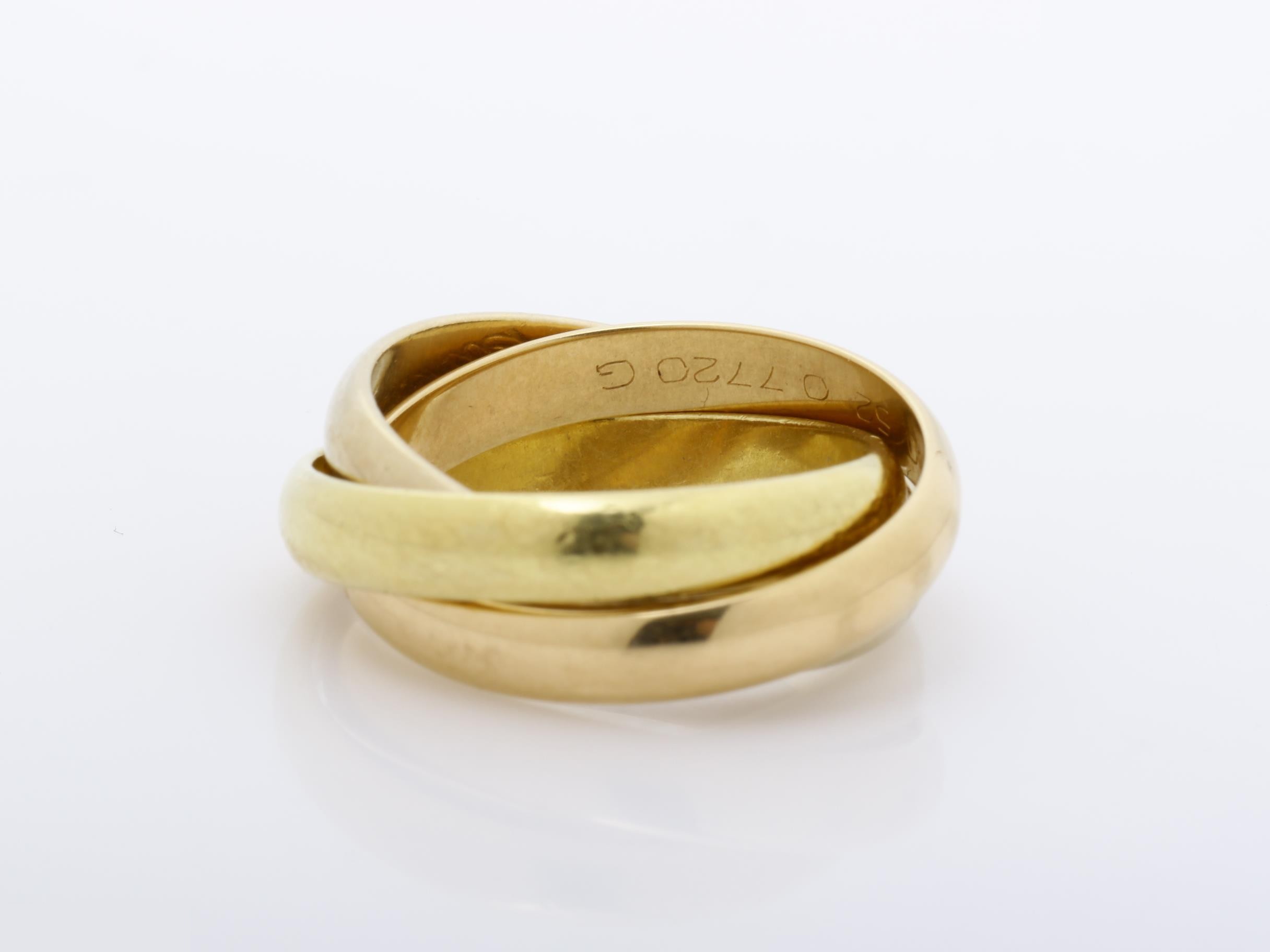 Trinity (precious metal) ring, 750 ohm, 8.5g, size #52 — view 4