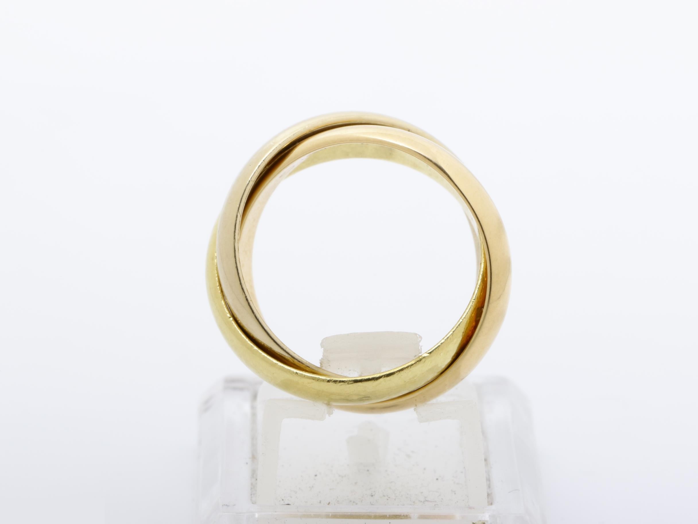 Trinity (precious metal) ring, 750 ohm, 8.5g, size #52 — view 5