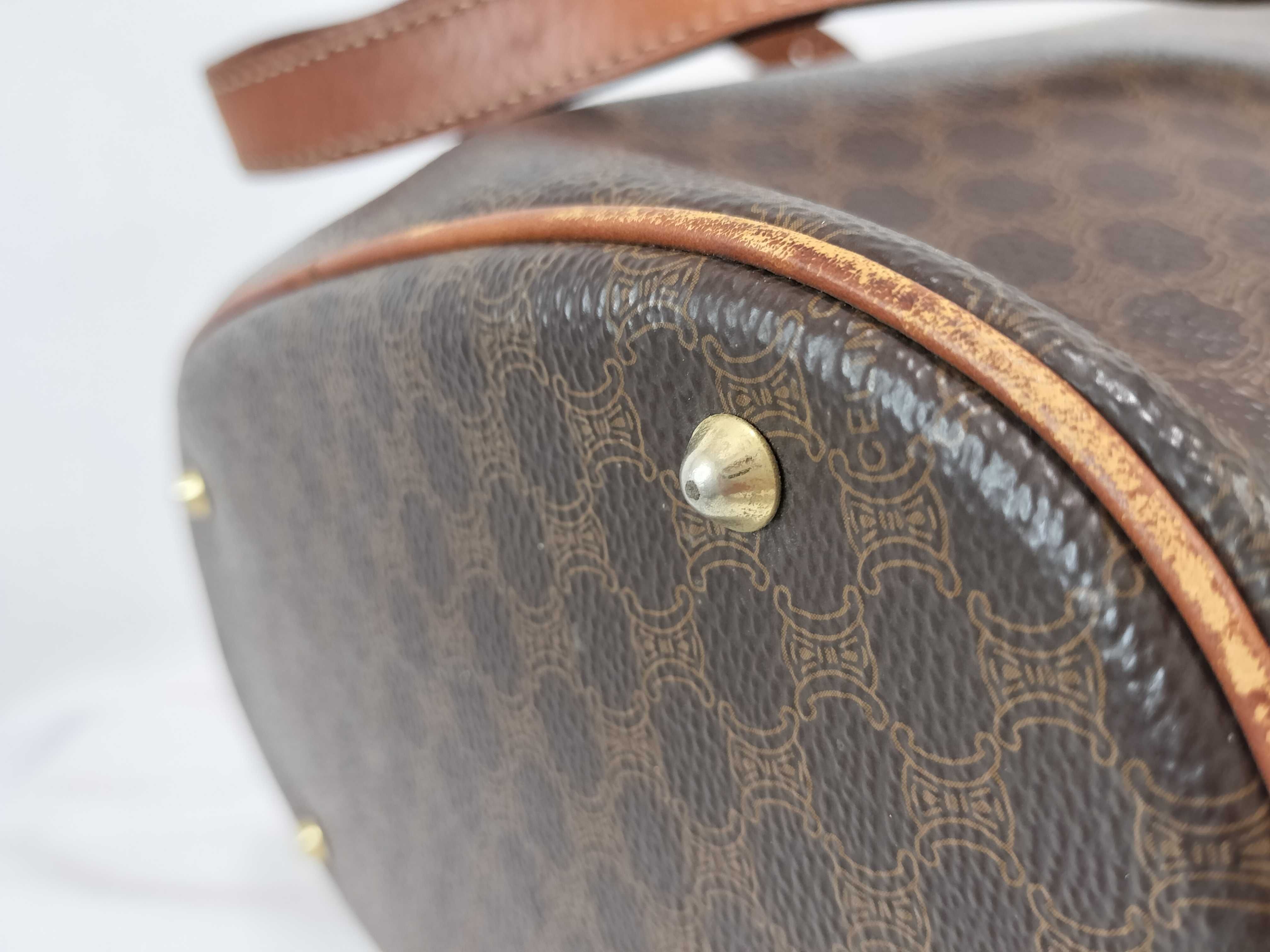 Macadam Pattern Bucket Tote Shoulder Bag — view 14