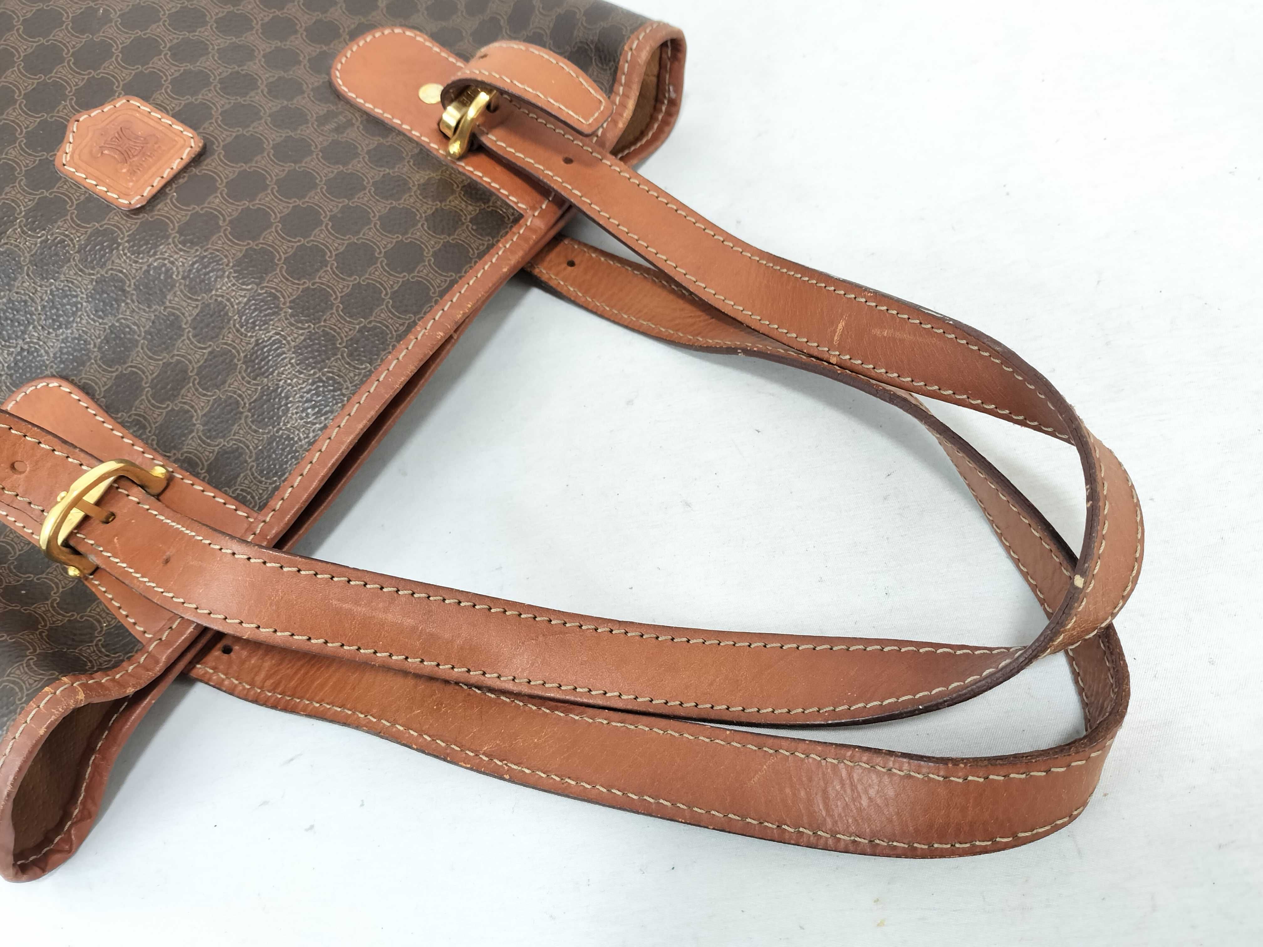 Macadam Pattern Bucket Tote Shoulder Bag — view 3