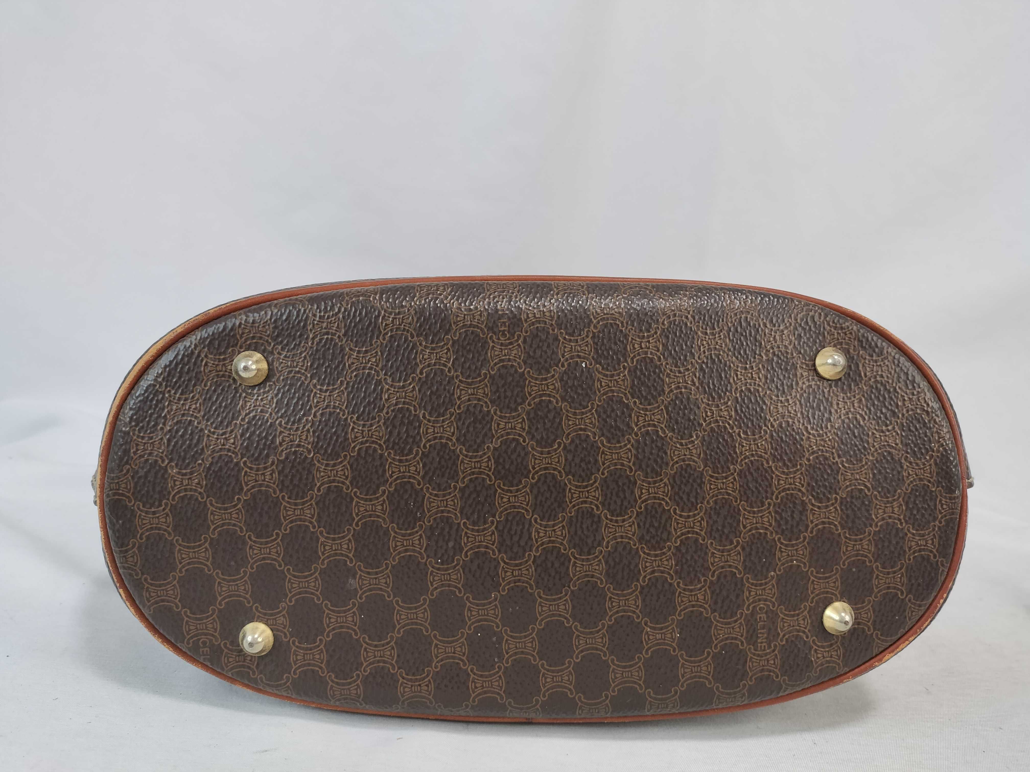 Macadam Pattern Bucket Tote Shoulder Bag — view 7