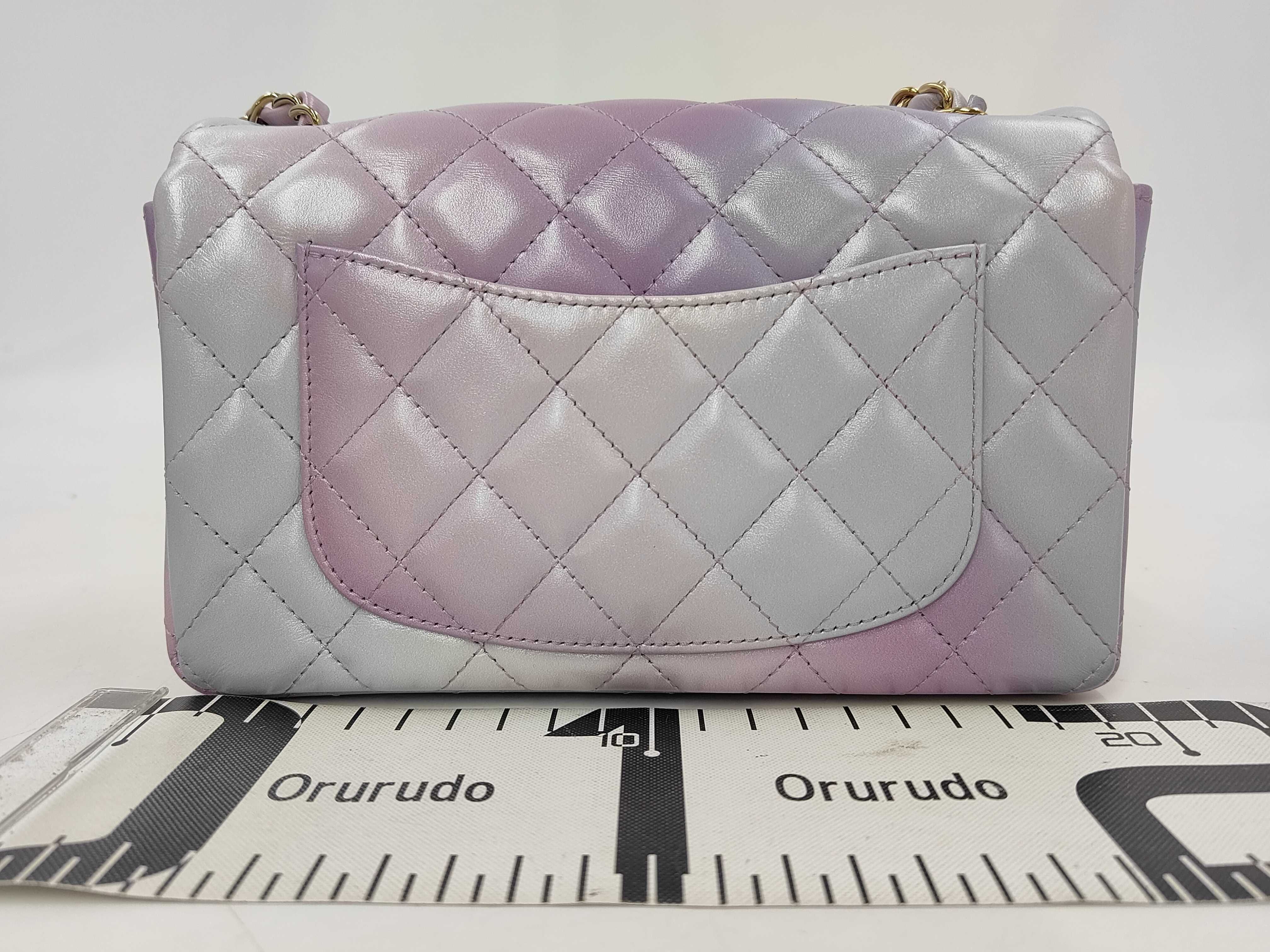 Mini Matelassé Gradient Serial Plate Chain Shoulder Bag — view 2
