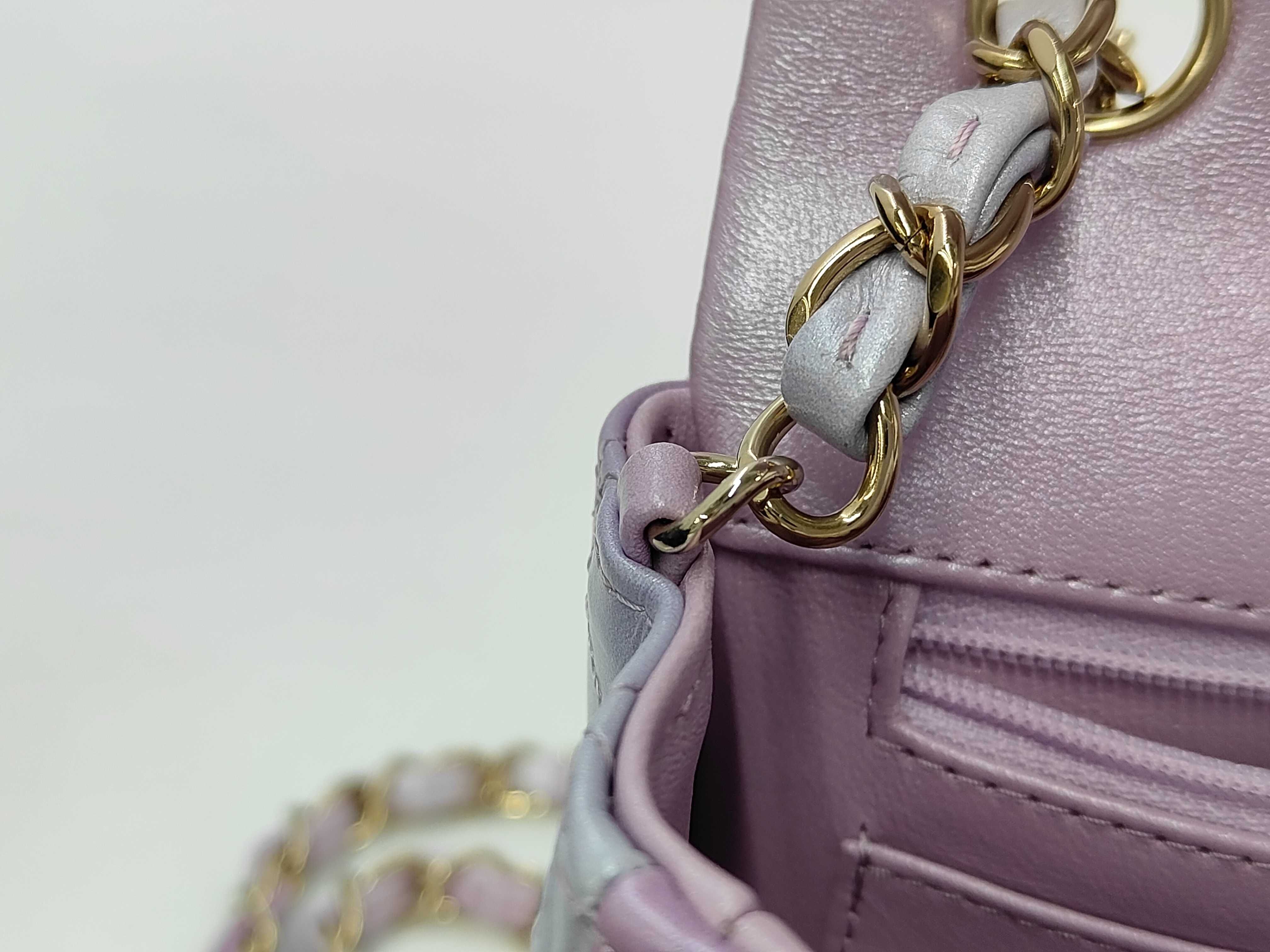 Mini Matelassé Gradient Serial Plate Chain Shoulder Bag — view 11