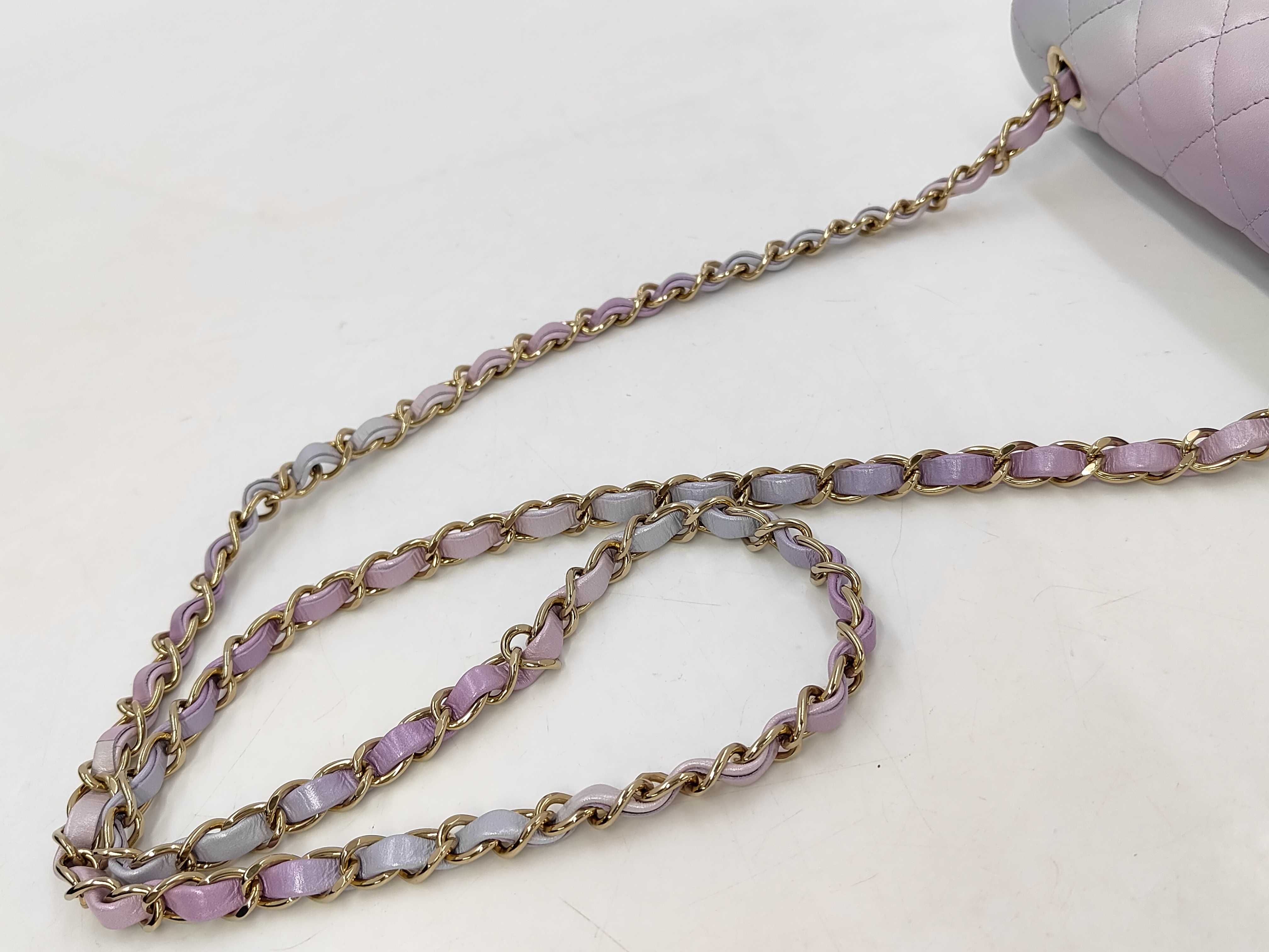 Mini Matelassé Gradient Serial Plate Chain Shoulder Bag — view 3