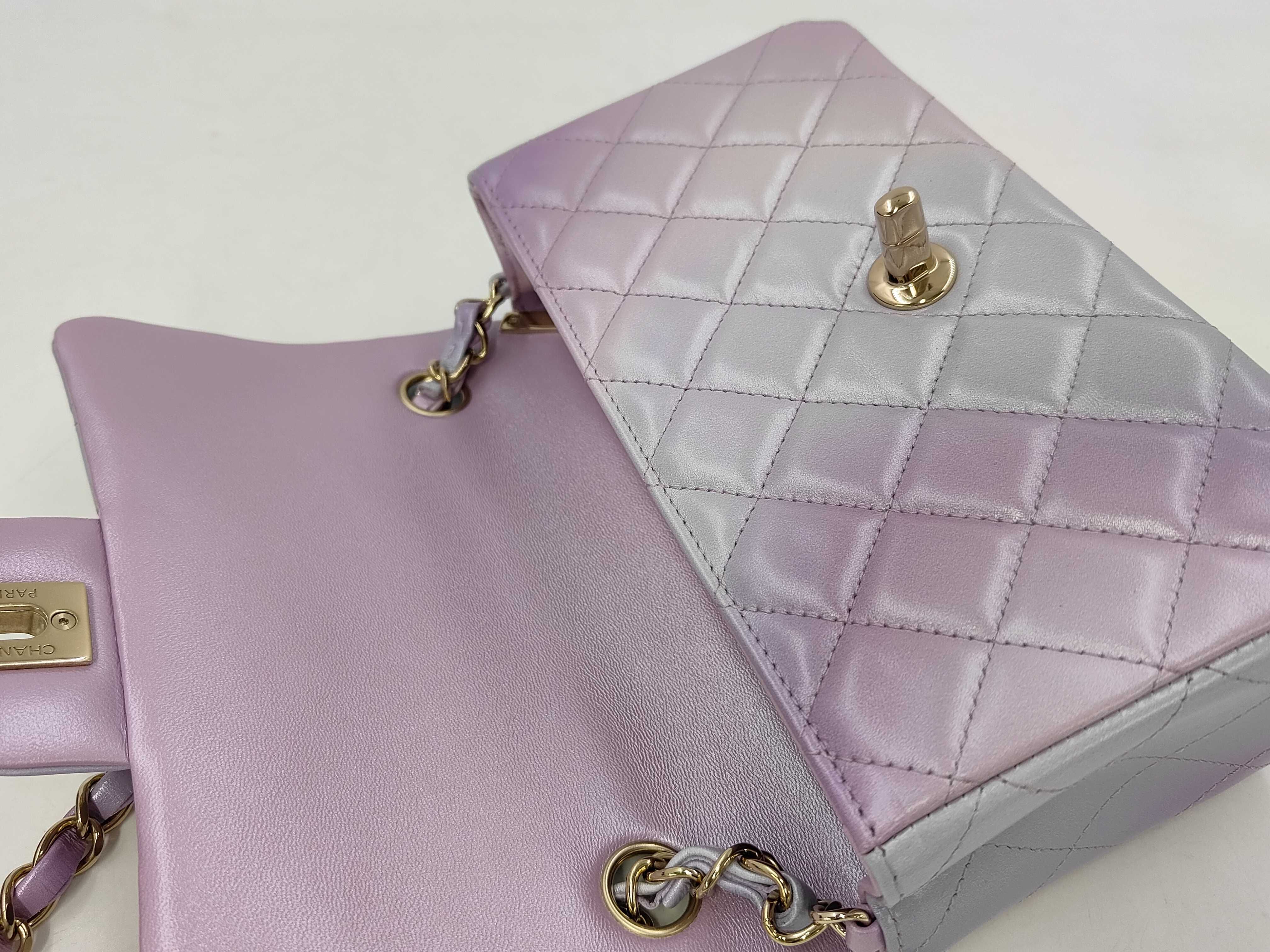 Mini Matelassé Gradient Serial Plate Chain Shoulder Bag — view 6