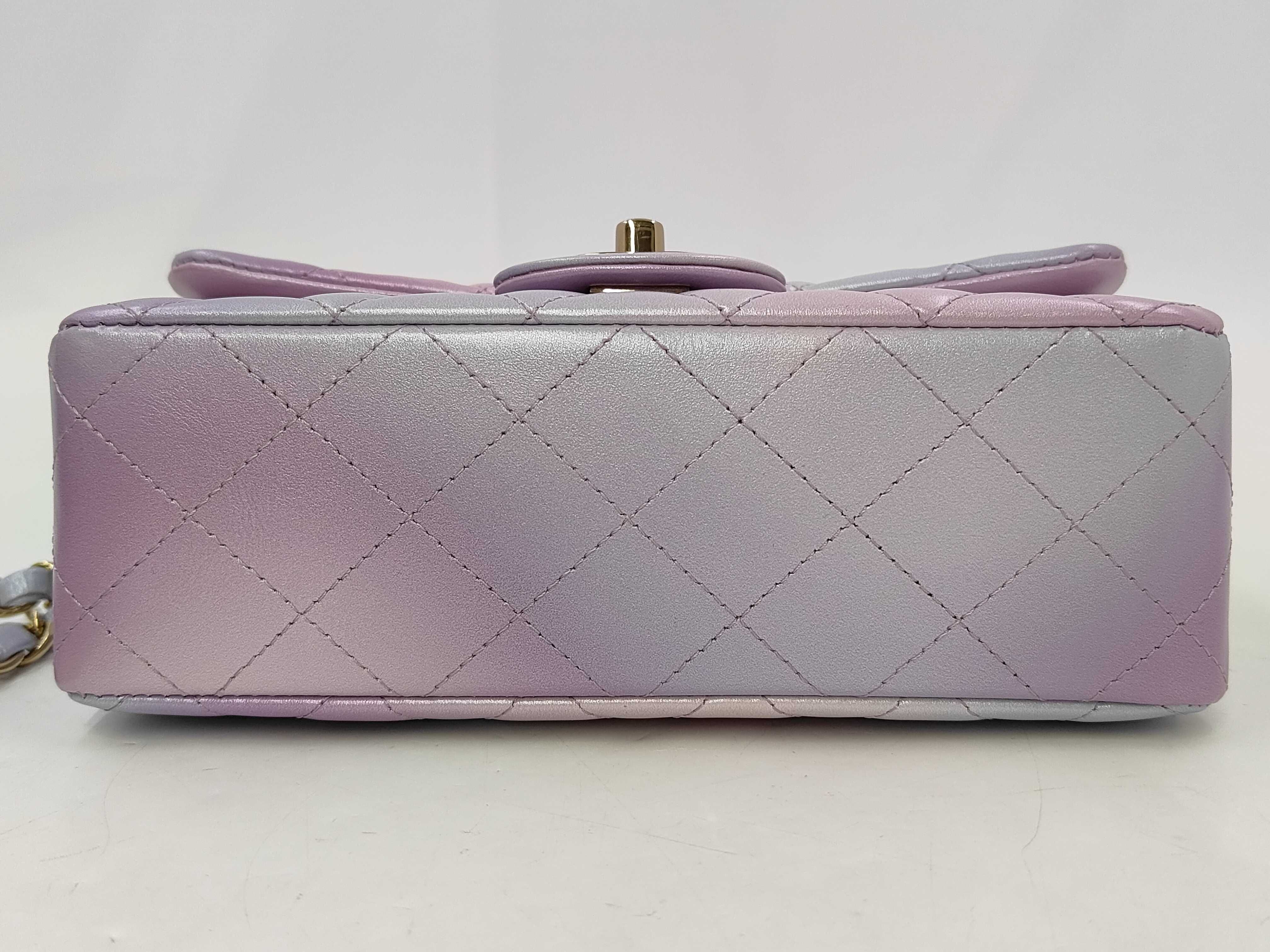 Mini Matelassé Gradient Serial Plate Chain Shoulder Bag — view 8