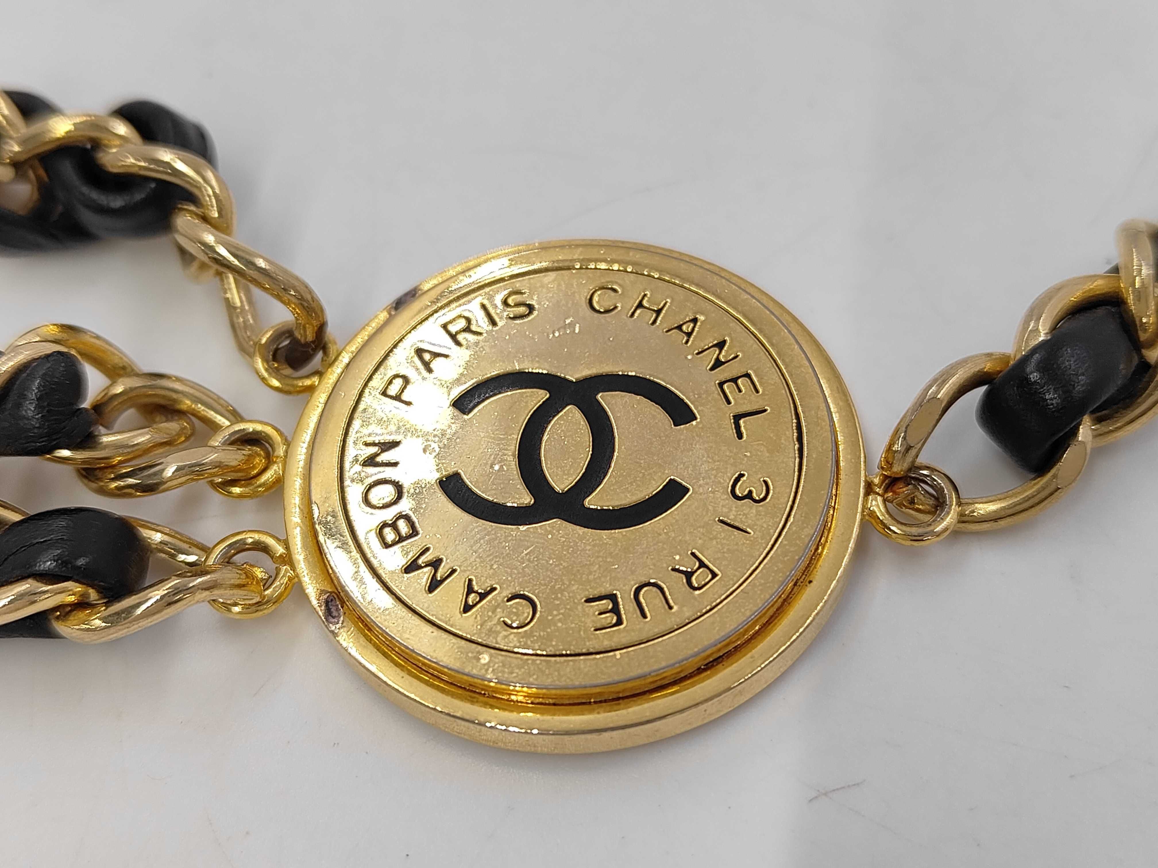 Vintage Triple Leather Chain Belt — view 3