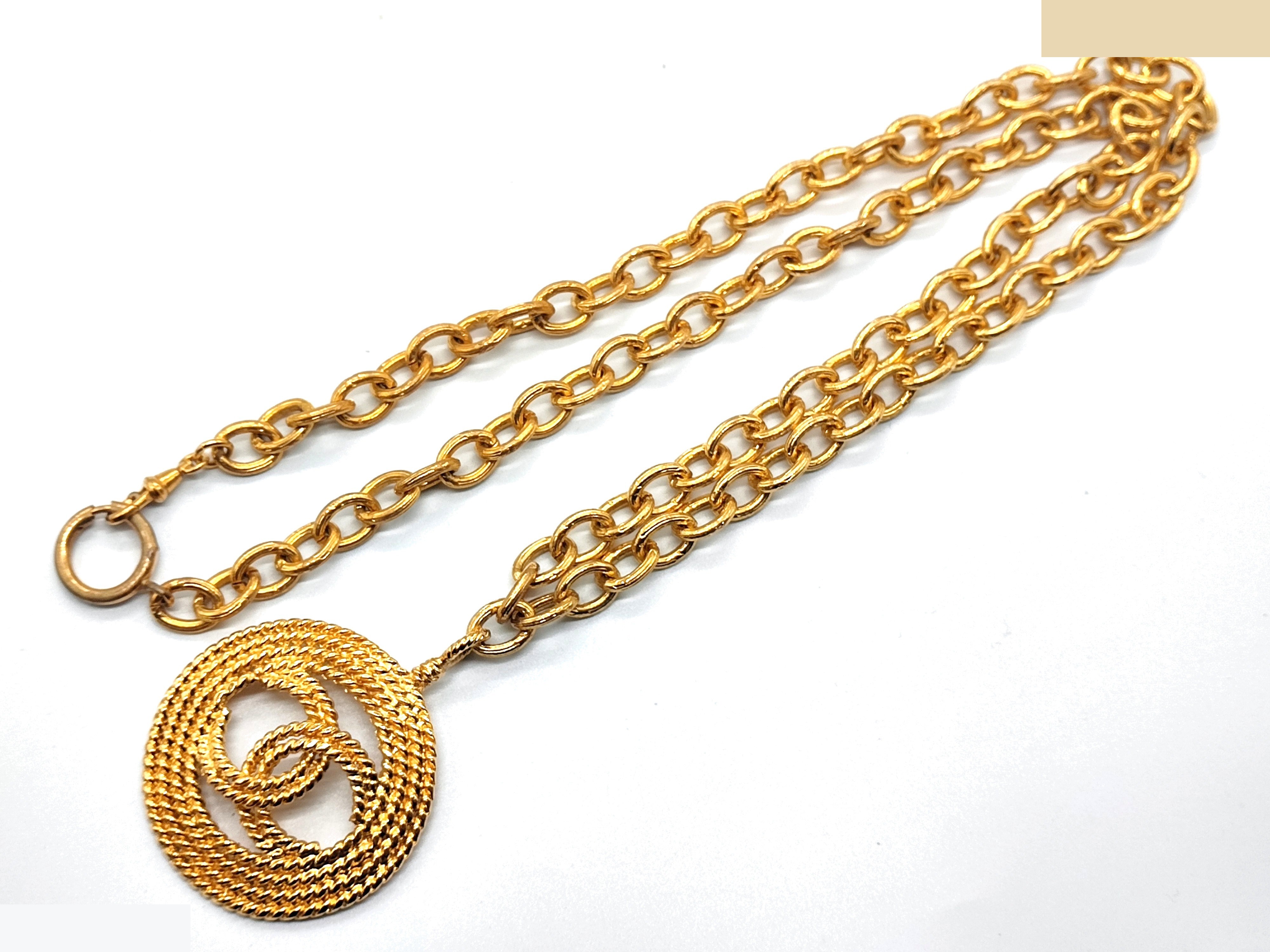 Coco Mark Net Pattern Circle Necklace, Size 28, Chain approx. 80cm — view 4