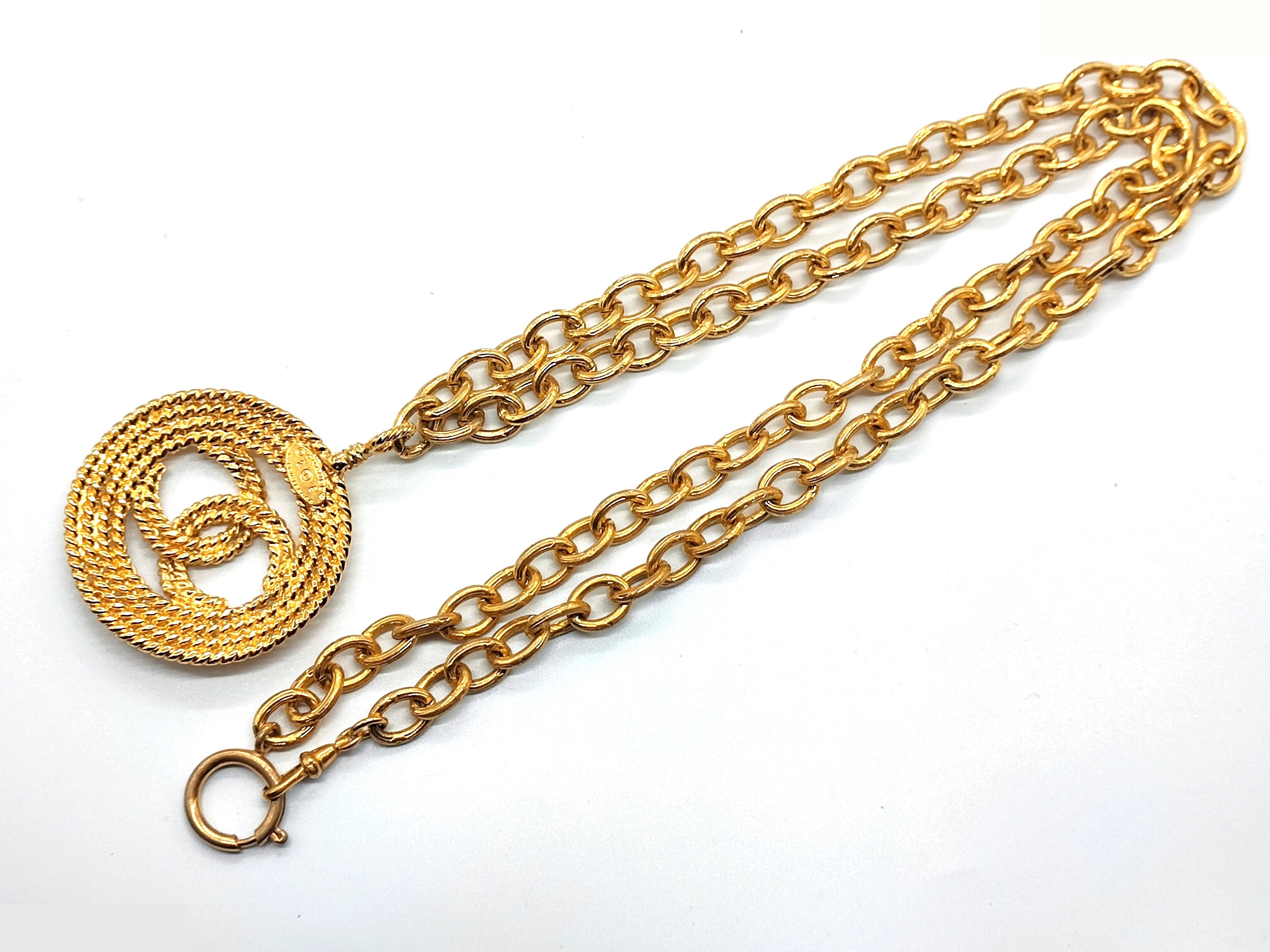 Coco Mark Net Pattern Circle Necklace, Size 28, Chain approx. 80cm — view 7