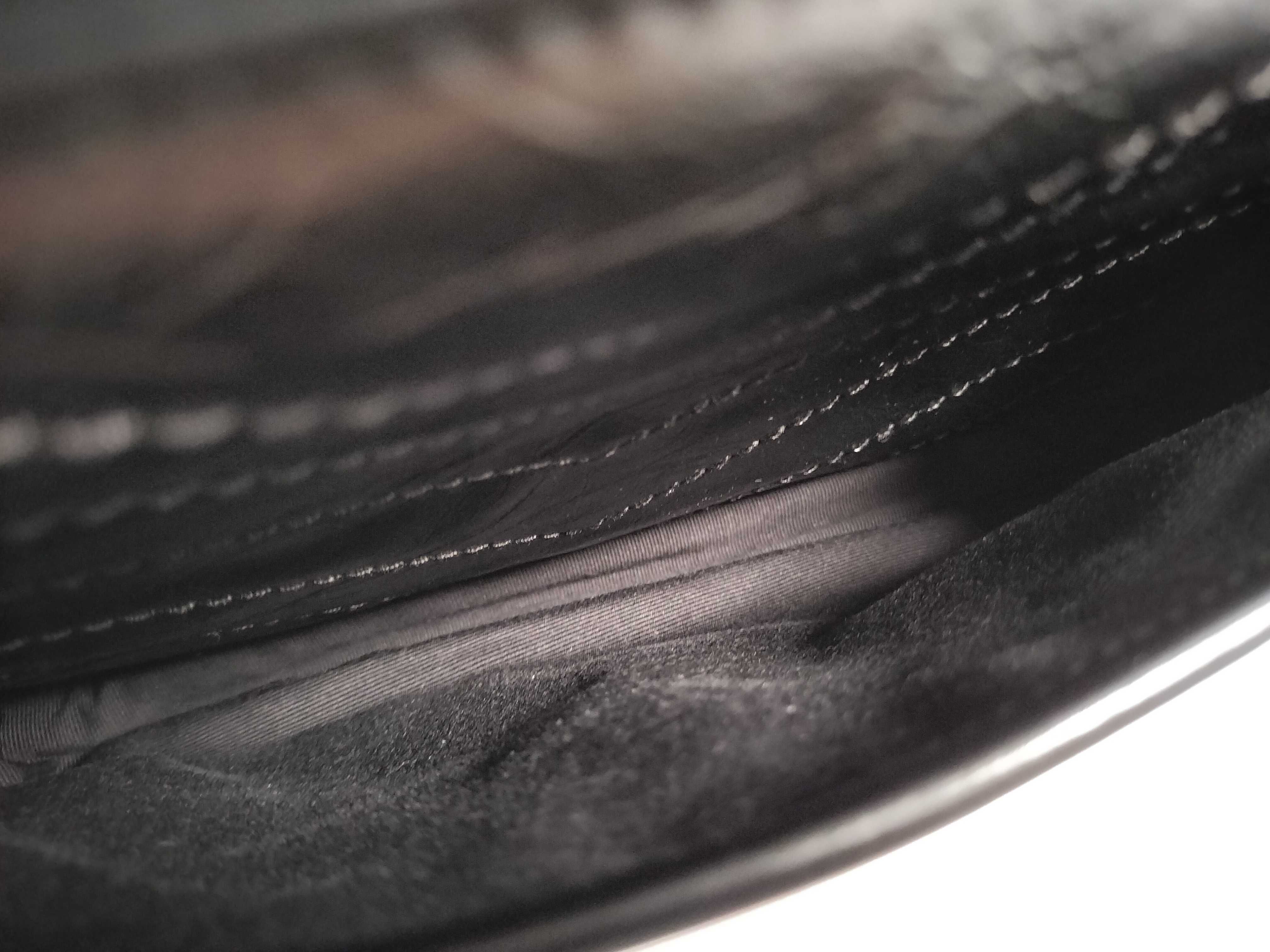 Niki Leather Chain Shoulder Bag, Black Leather, CNR622158・0225 Shoulder Bag — view 15