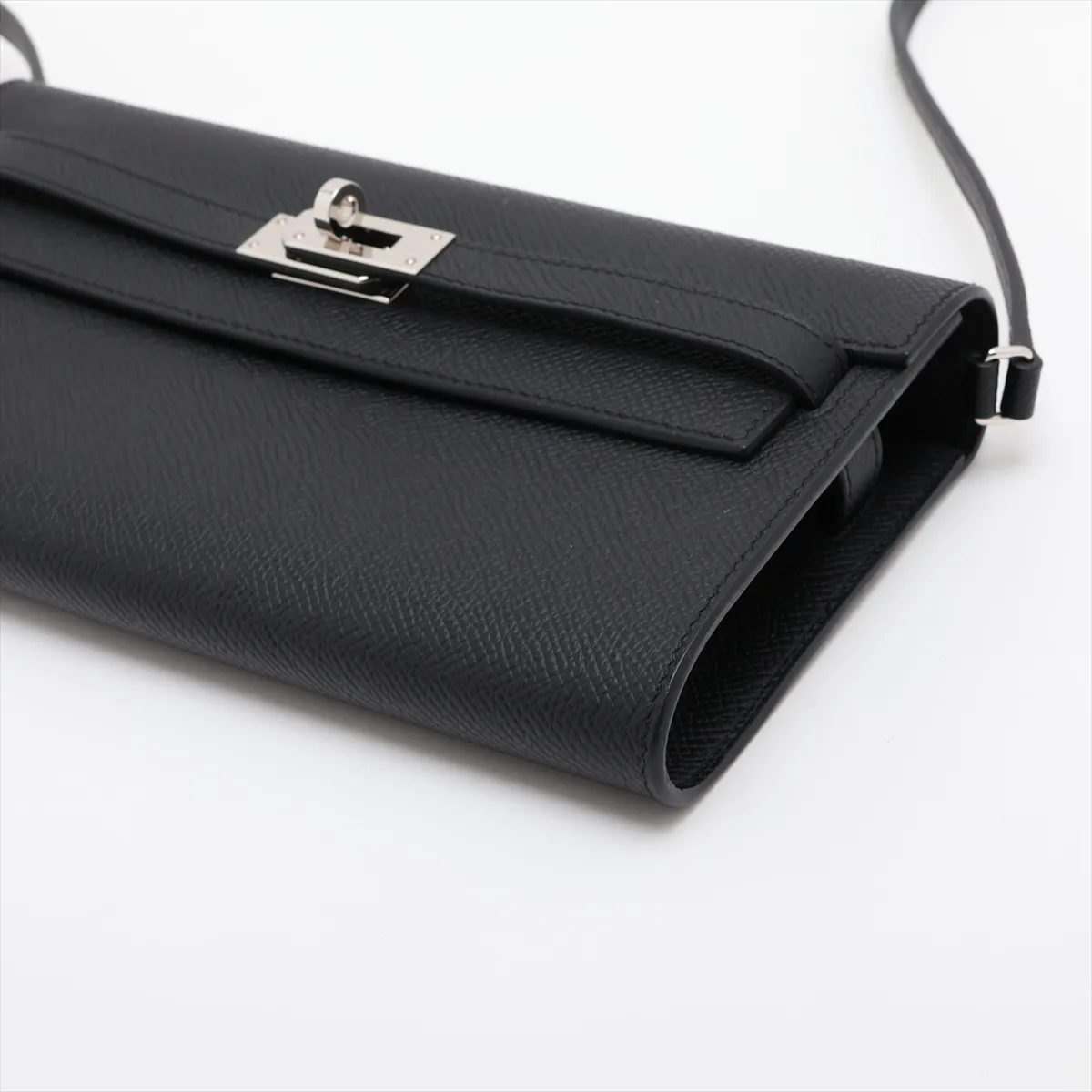 [Individually packaged] Hermes Kelly Wallet To Go, Veau Epsom, Black, Silver Hardware, B: 2023 — view 3