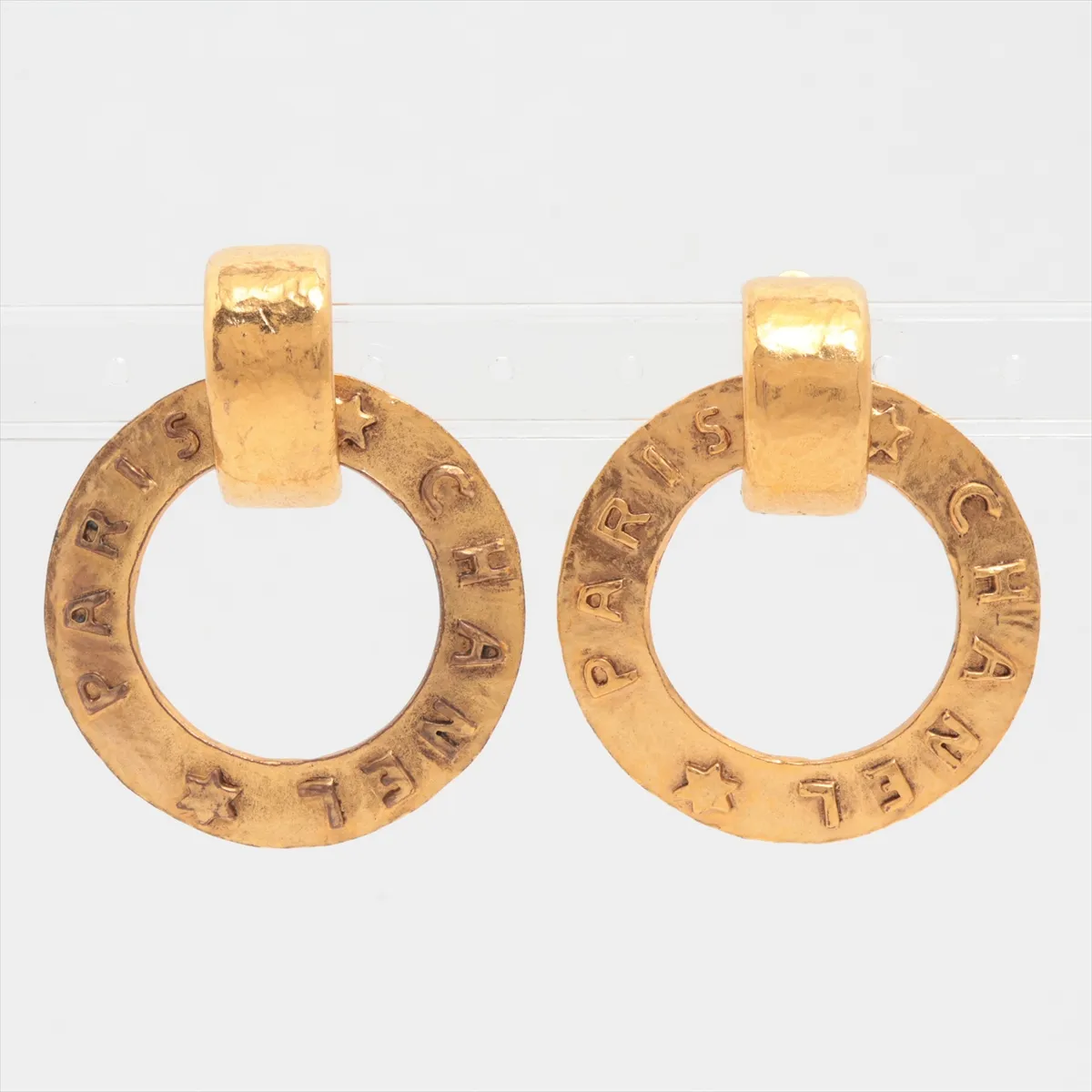 Logo 28/2864 Earrings (Pair) GP Gold. Shows signs of wear, — view 2