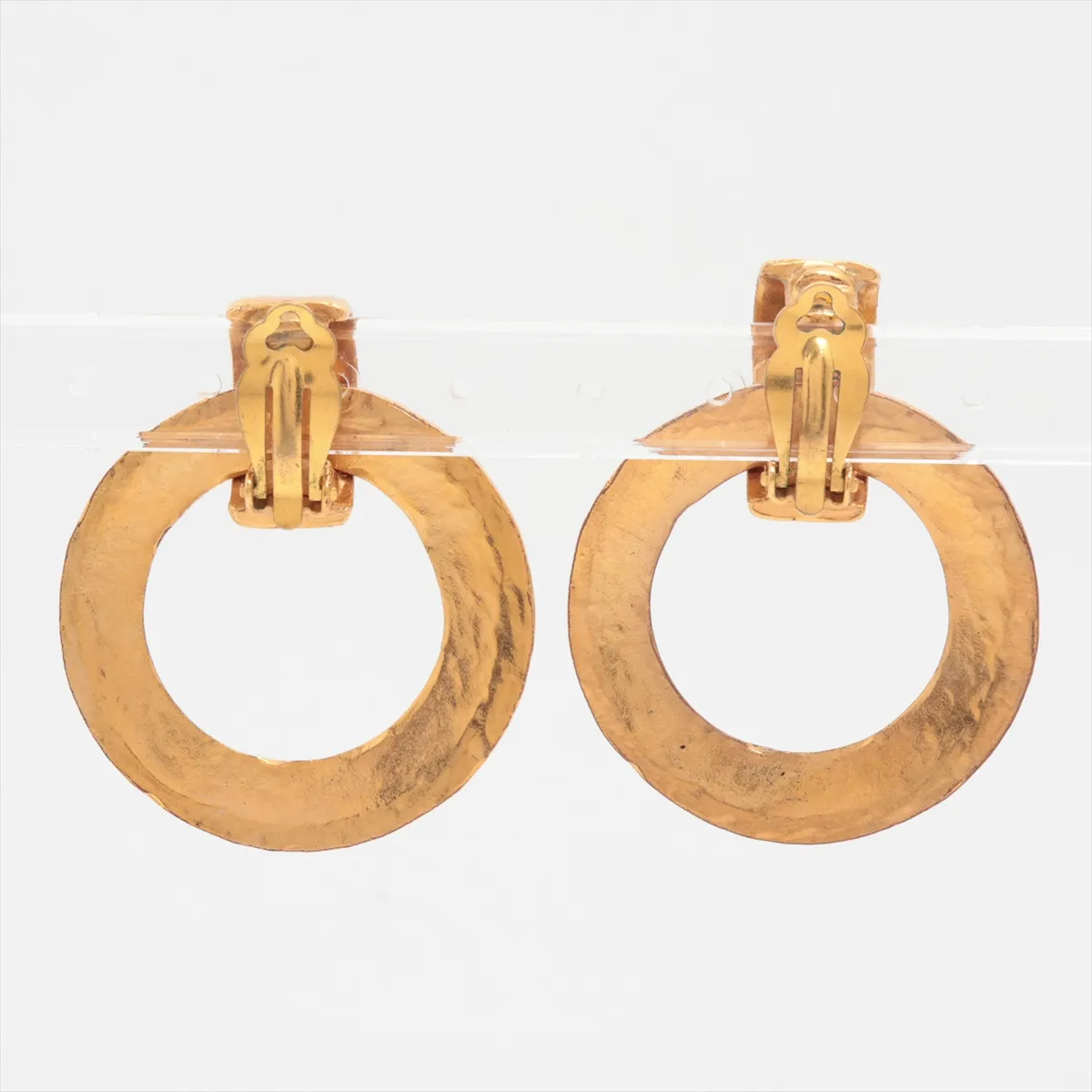 Logo 28/2864 Earrings (Pair) GP Gold. Shows signs of wear, — view 3