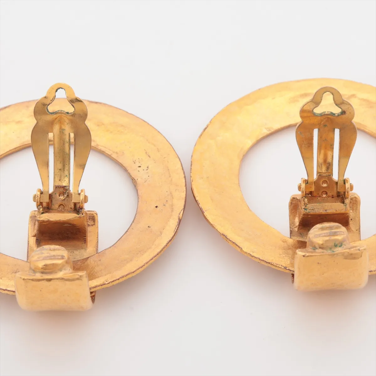Logo 28/2864 Earrings (Pair) GP Gold. Shows signs of wear, — view 4