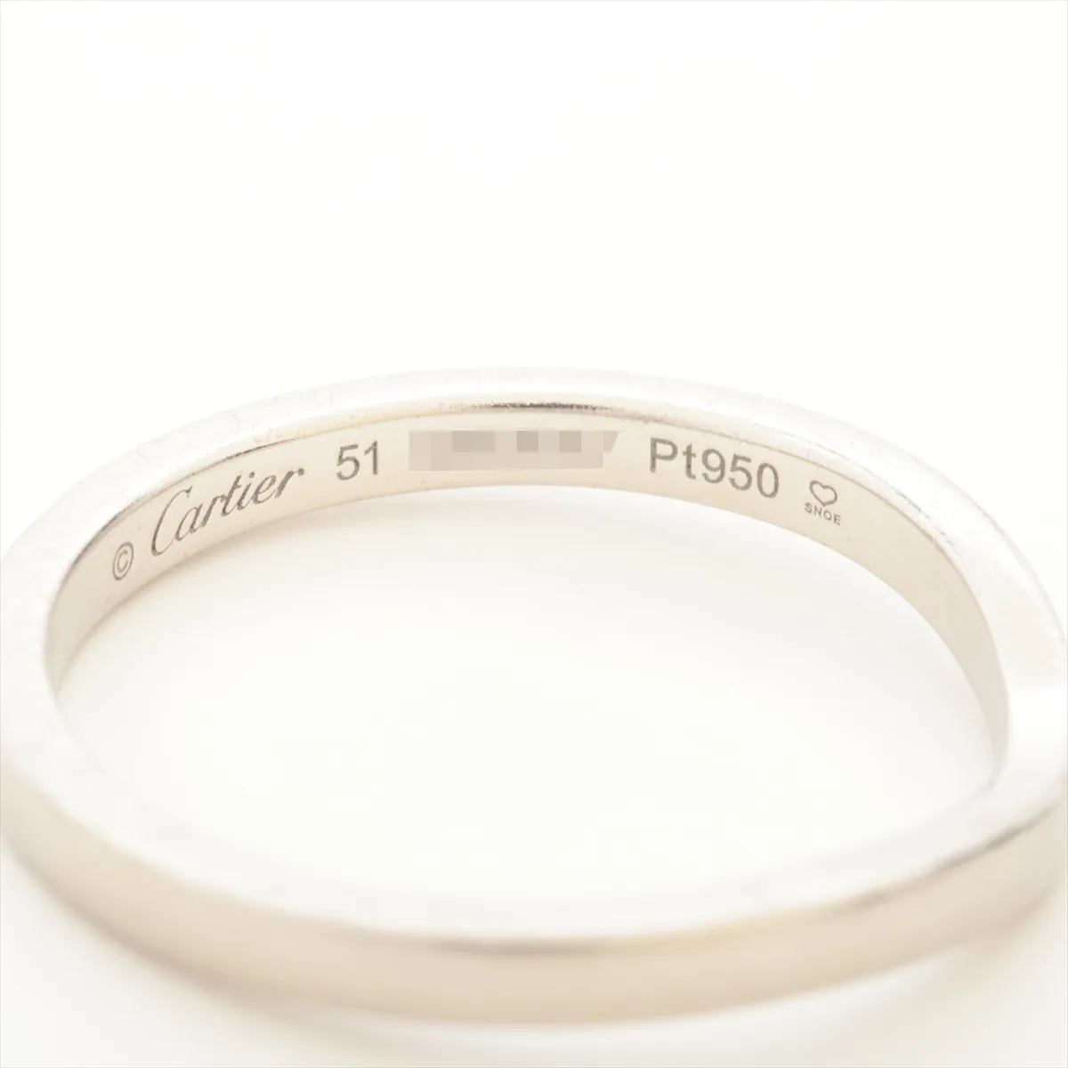 Ballerina Curve Wedding Ring with 3 Diamonds, Pt950, 3.0g, Size 51, QMU067 — view 3