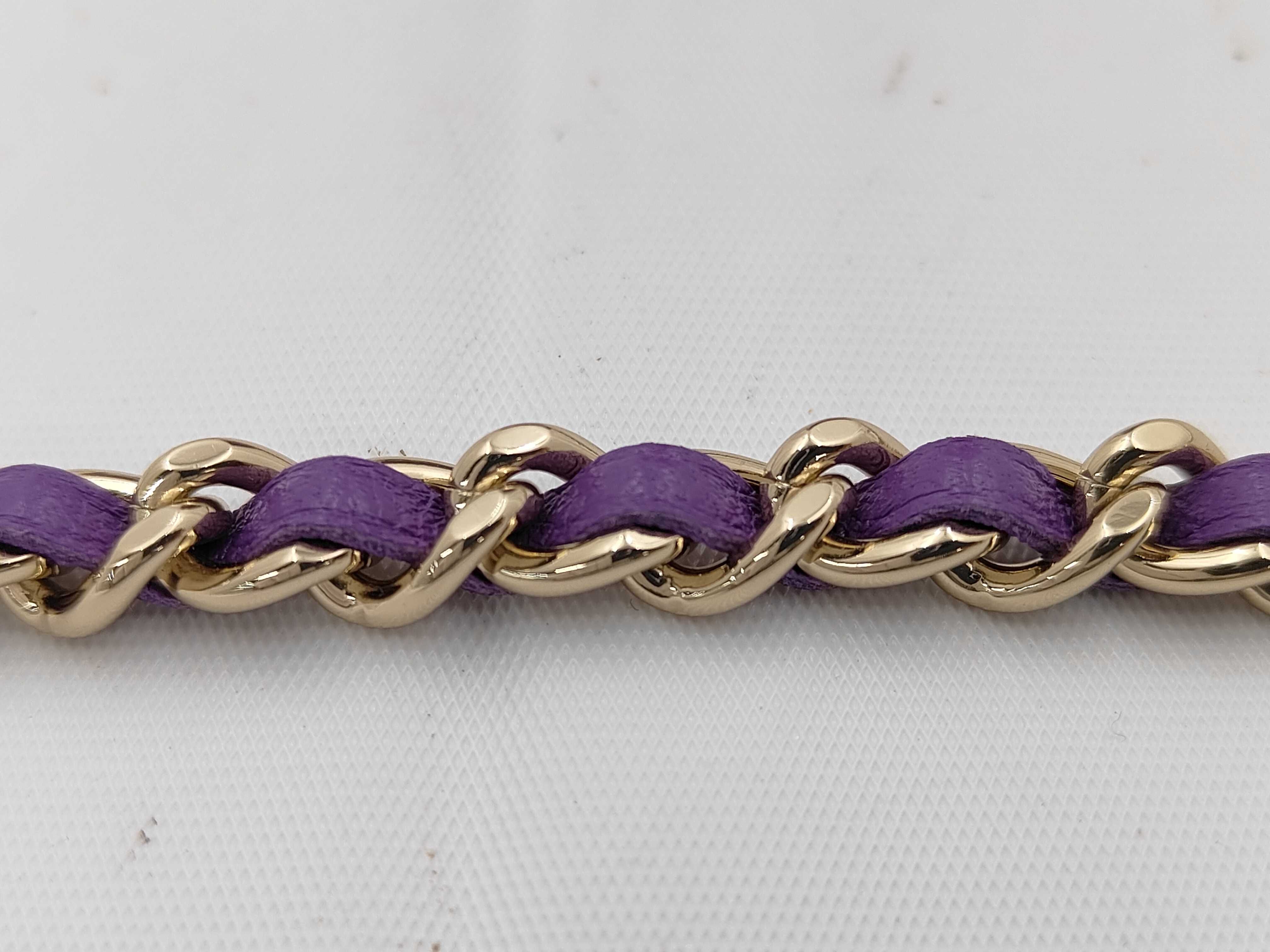 Coco Mark Ball Chain Shoulder Bag, Purple — view 4