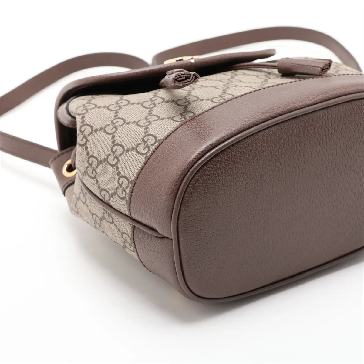 GG Supreme Ophidia PVC x Leather Backpack/Rucksack, Beige x Brown, 795221 — view 4