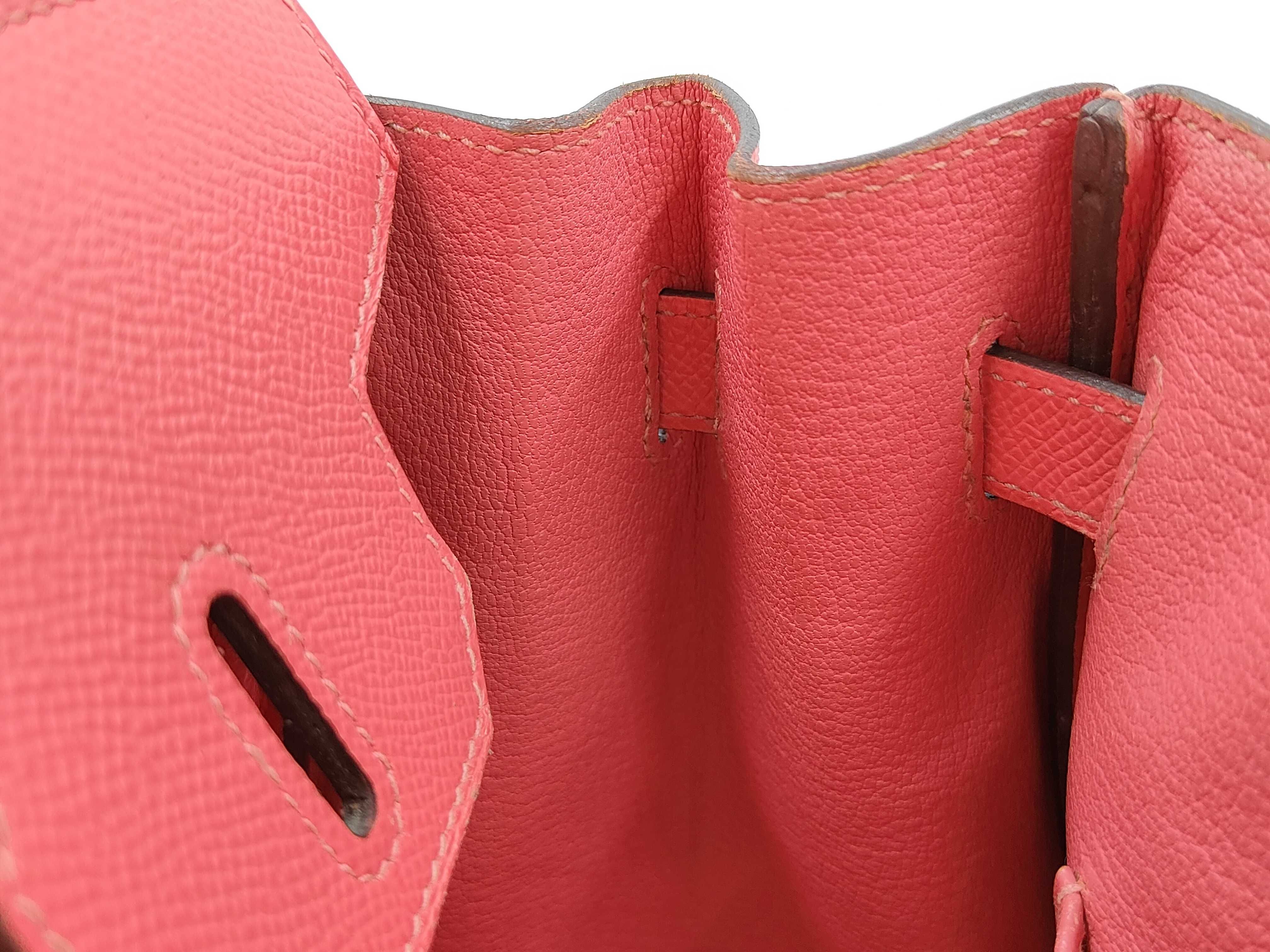 Birkin 30 Epsom leather, silver hardware, D color, pinkish handbag — view 8
