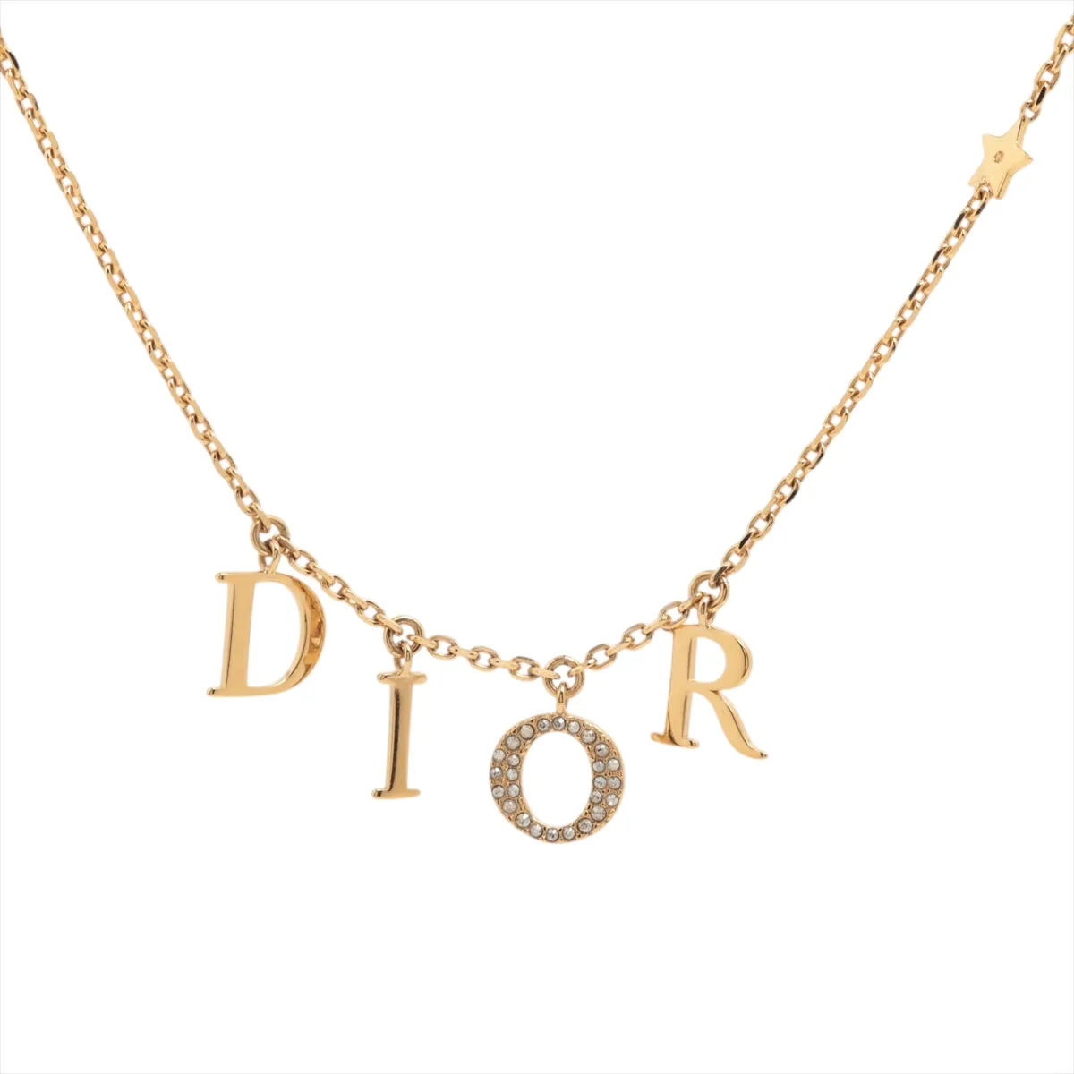 Dio(r)evolution Necklace GP x Rhinestone Gold