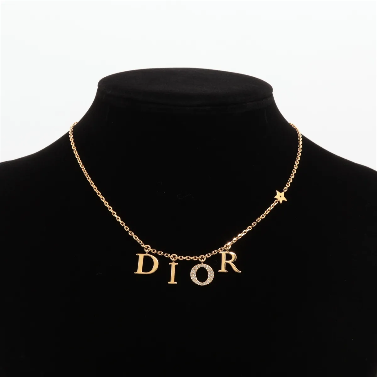 Dio(r)evolution Necklace GP x Rhinestone Gold — view 6