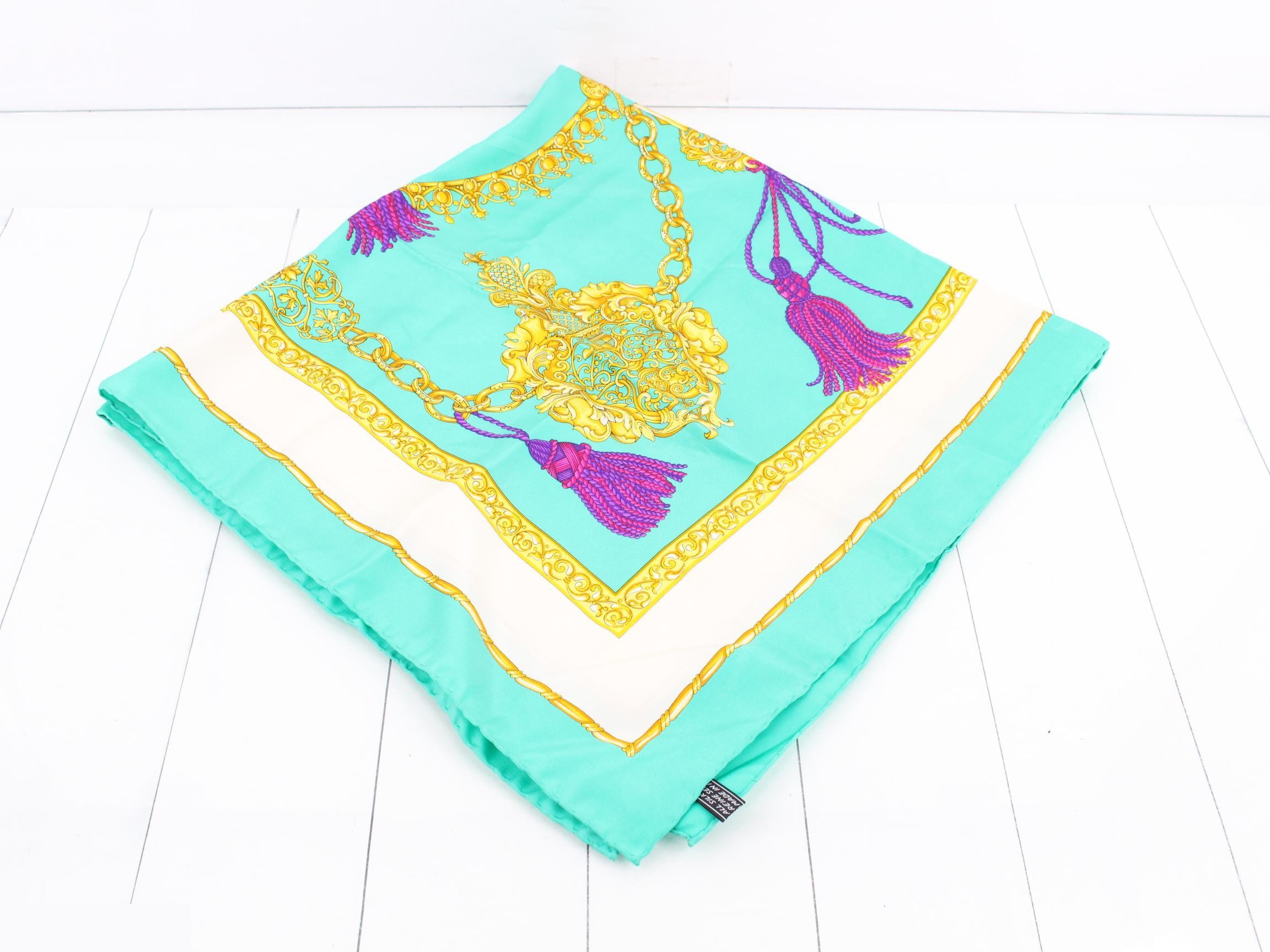 scarf with tags — view 2