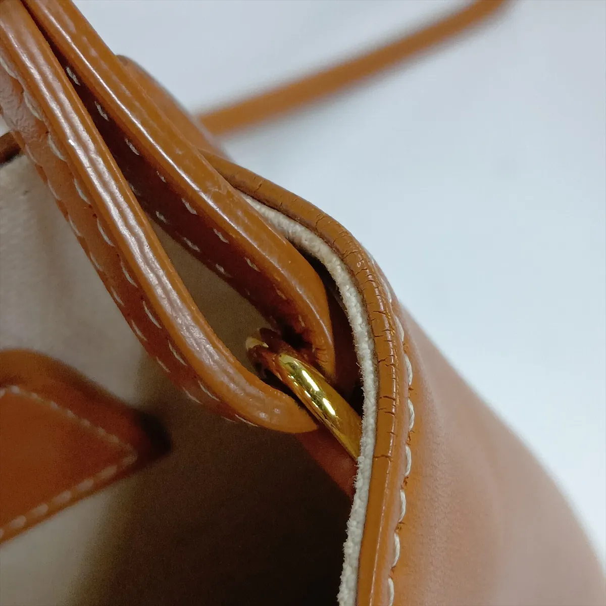 Mini Vertical Cabas Canvas x Leather 2-Way Handbag Beige x Brown — view 14