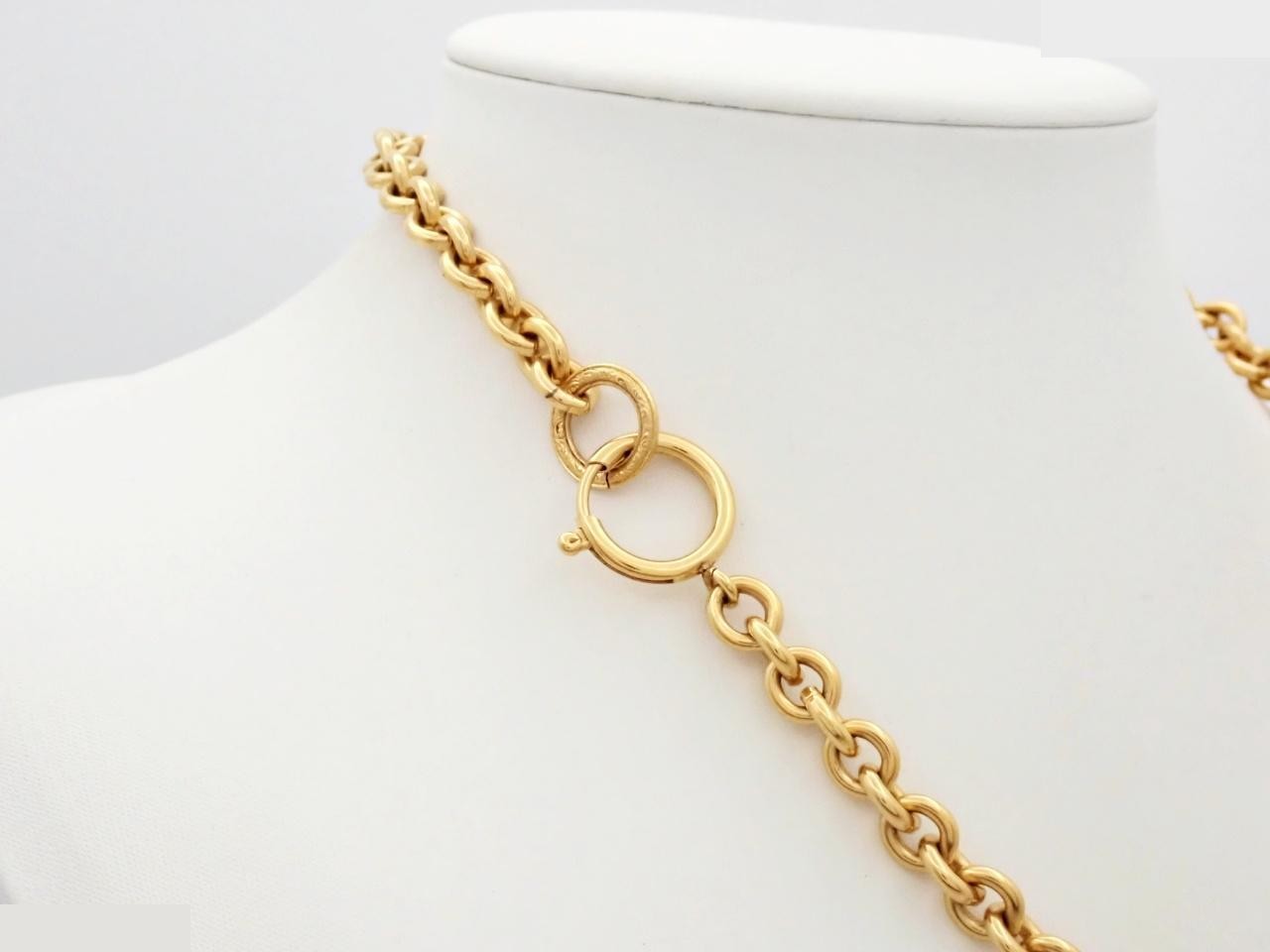 Coco Mark Necklace, Gold Color, Chain Approx. 49cm — view 2