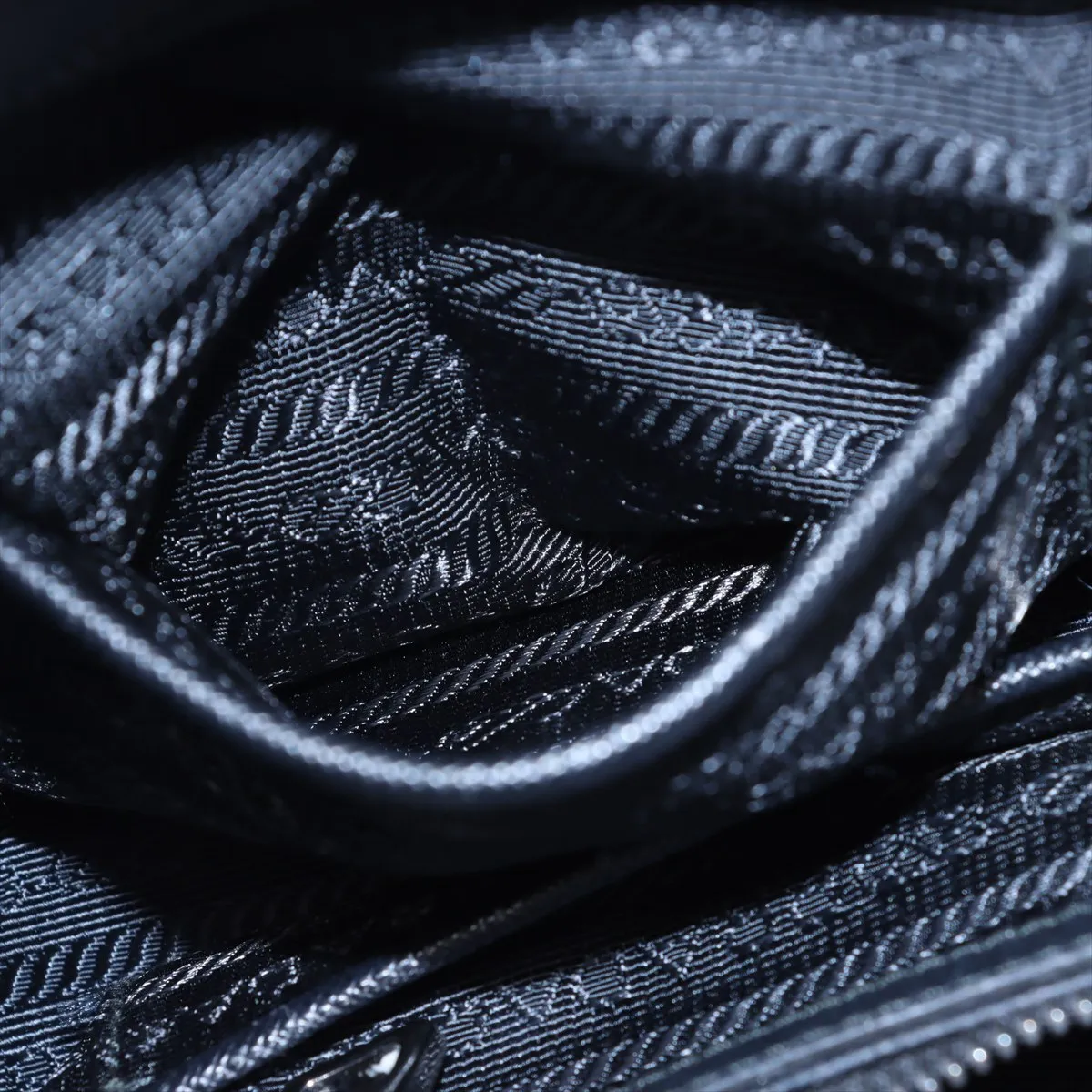 Tessuto Impuntu Nylon x Leather 2WAY Tote Bag Black 1BG740 — view 13