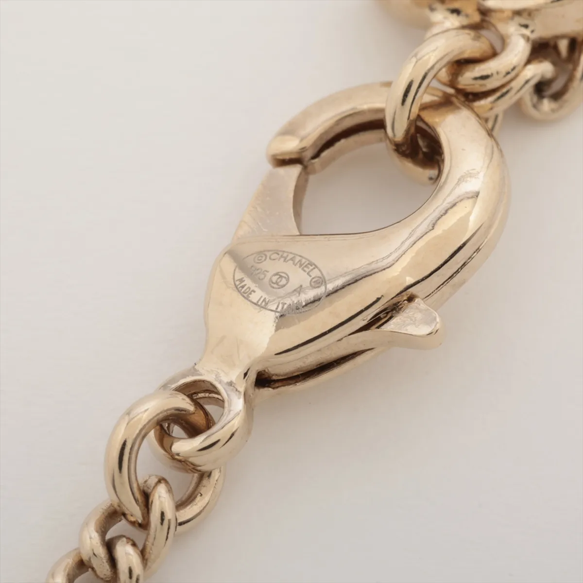 Coco Mark B25A Necklace, GP x Rhinestone, Gold, — view 4