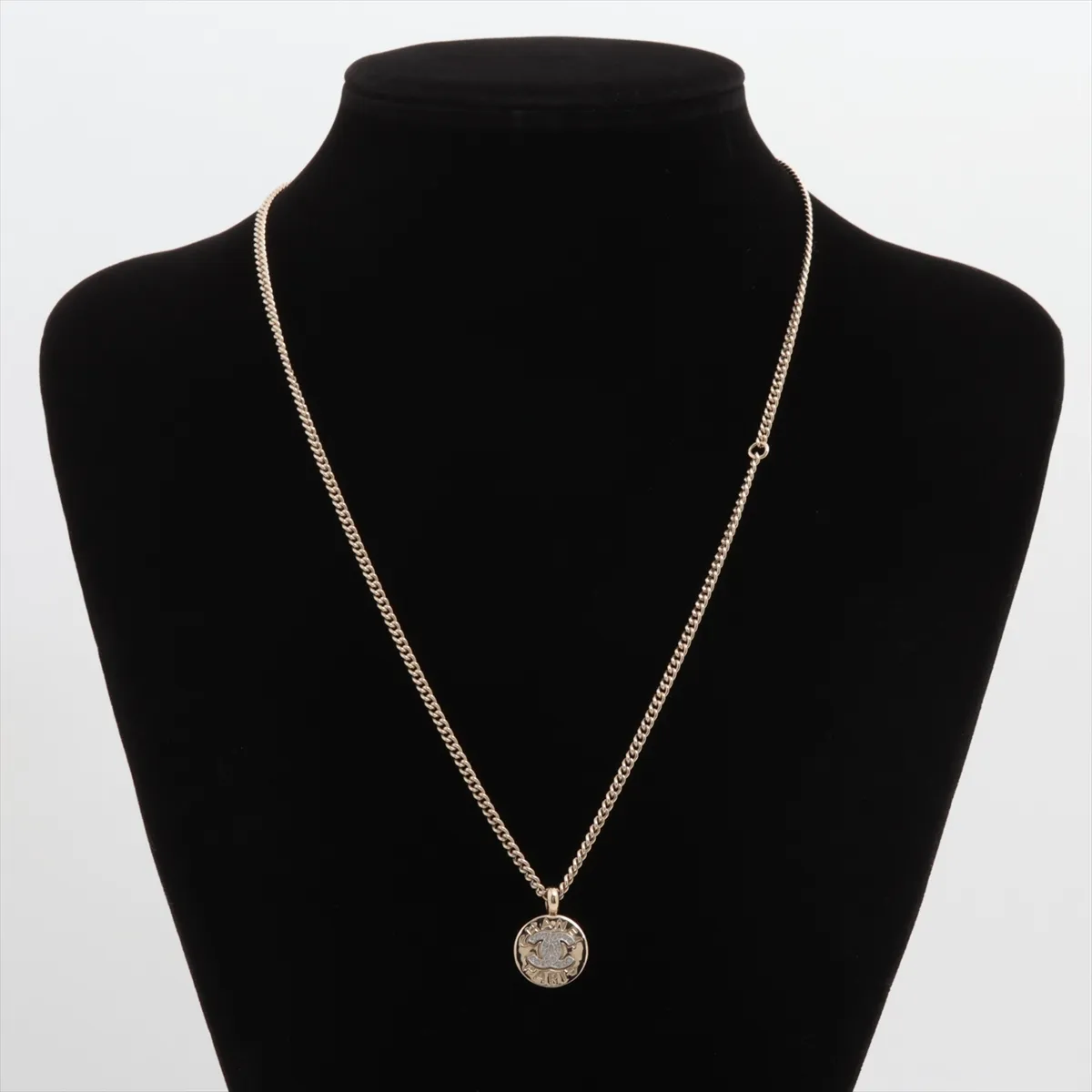 Coco Mark B25A Necklace, GP x Rhinestone, Gold, — view 5