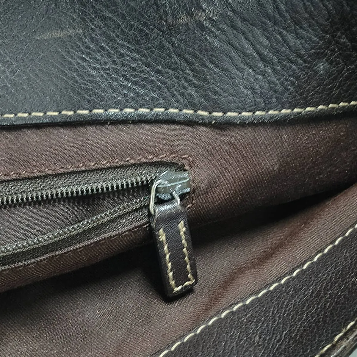 GG Canvas Handbag, Canvas x Leather, Beige x Brown, 211983 — view 11