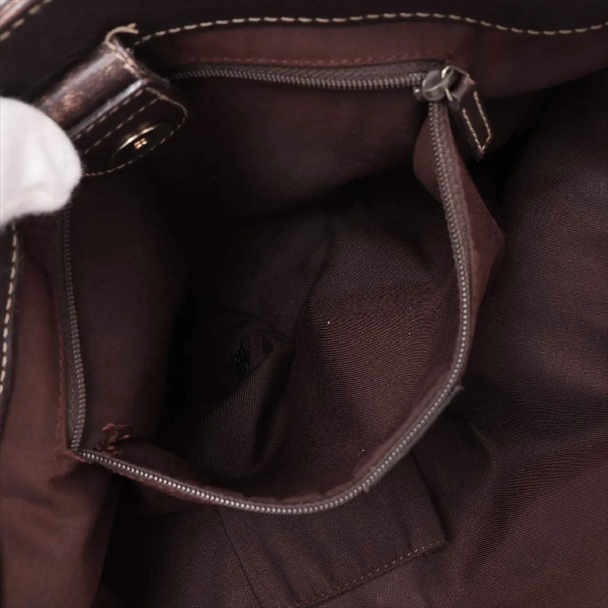 GG Canvas Handbag, Canvas x Leather, Beige x Brown, 211983 — view 8