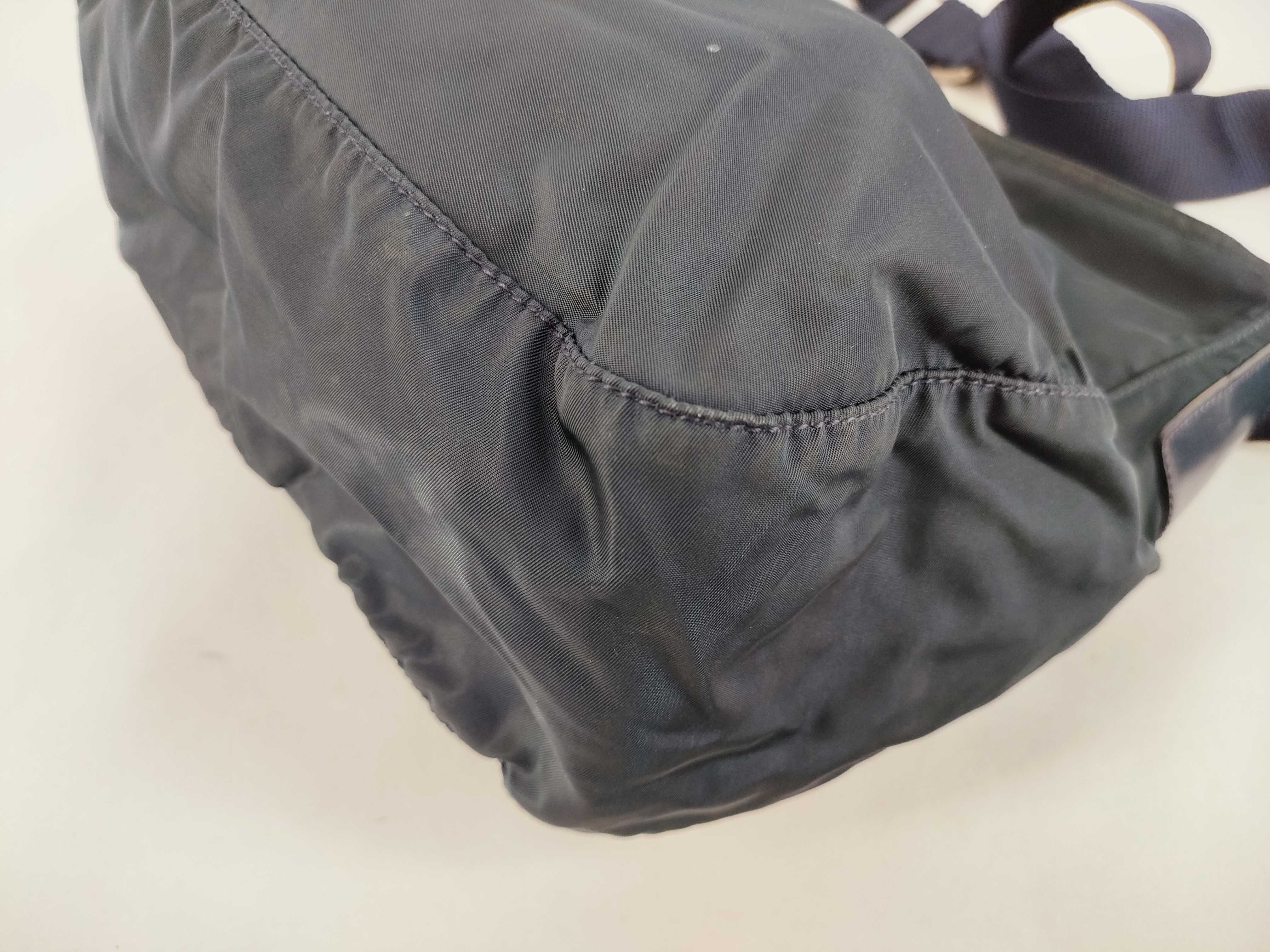 Nylon Tessuto Nylon Shoulder Bag, Navy Nylon Shoulder Bag — view 6
