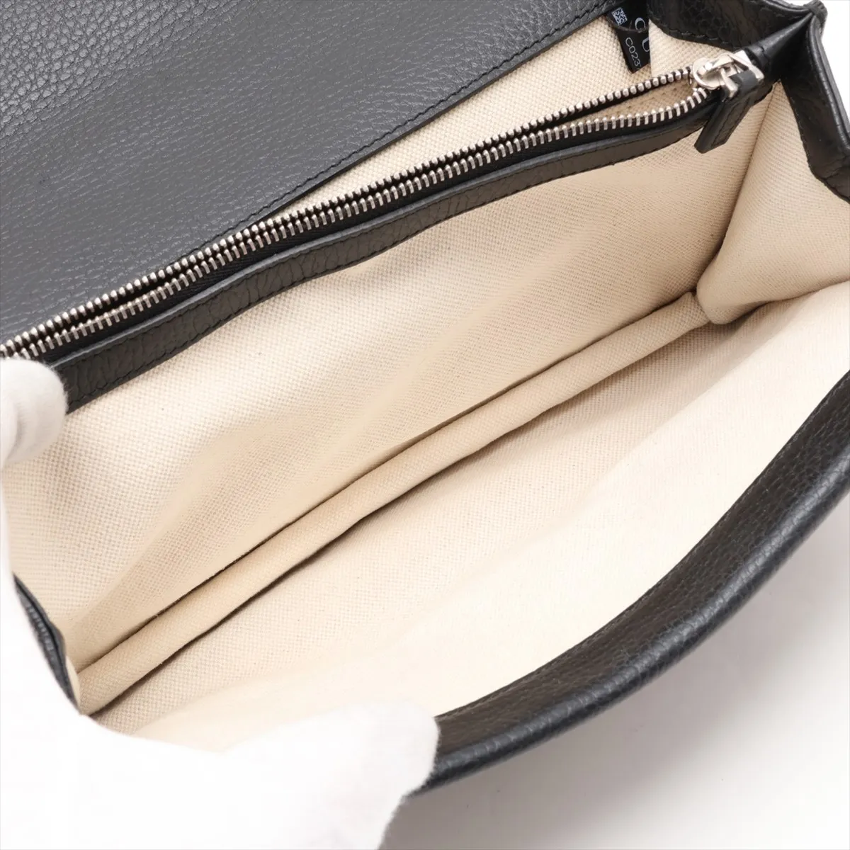 Dionysus 400249 Leather Chain Shoulder Bag, Black — view 6