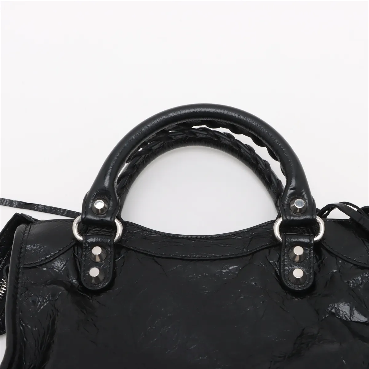 Le City Leather 2-Way Handbag, Black, 865763, with Mirror — view 6