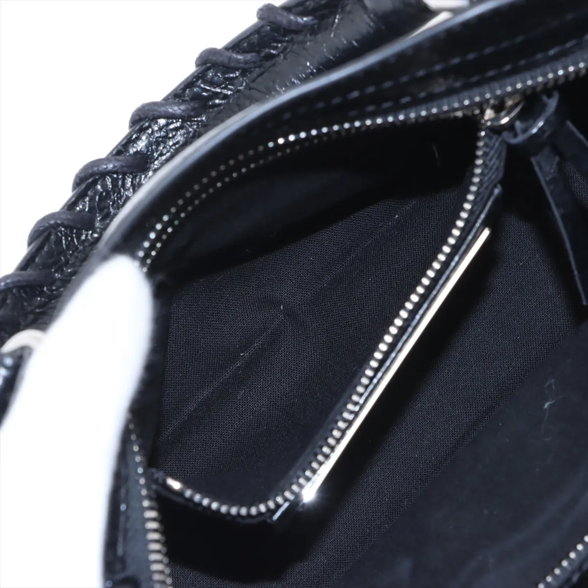 Le City Leather 2-Way Handbag, Black, 865763, with Mirror — view 9