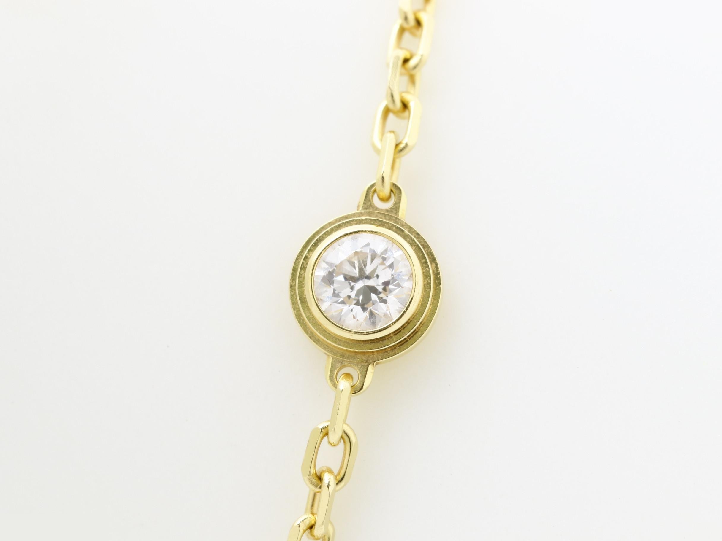 Damour bracelet, 750 yellow gold, diamonds, 2.2g — view 2