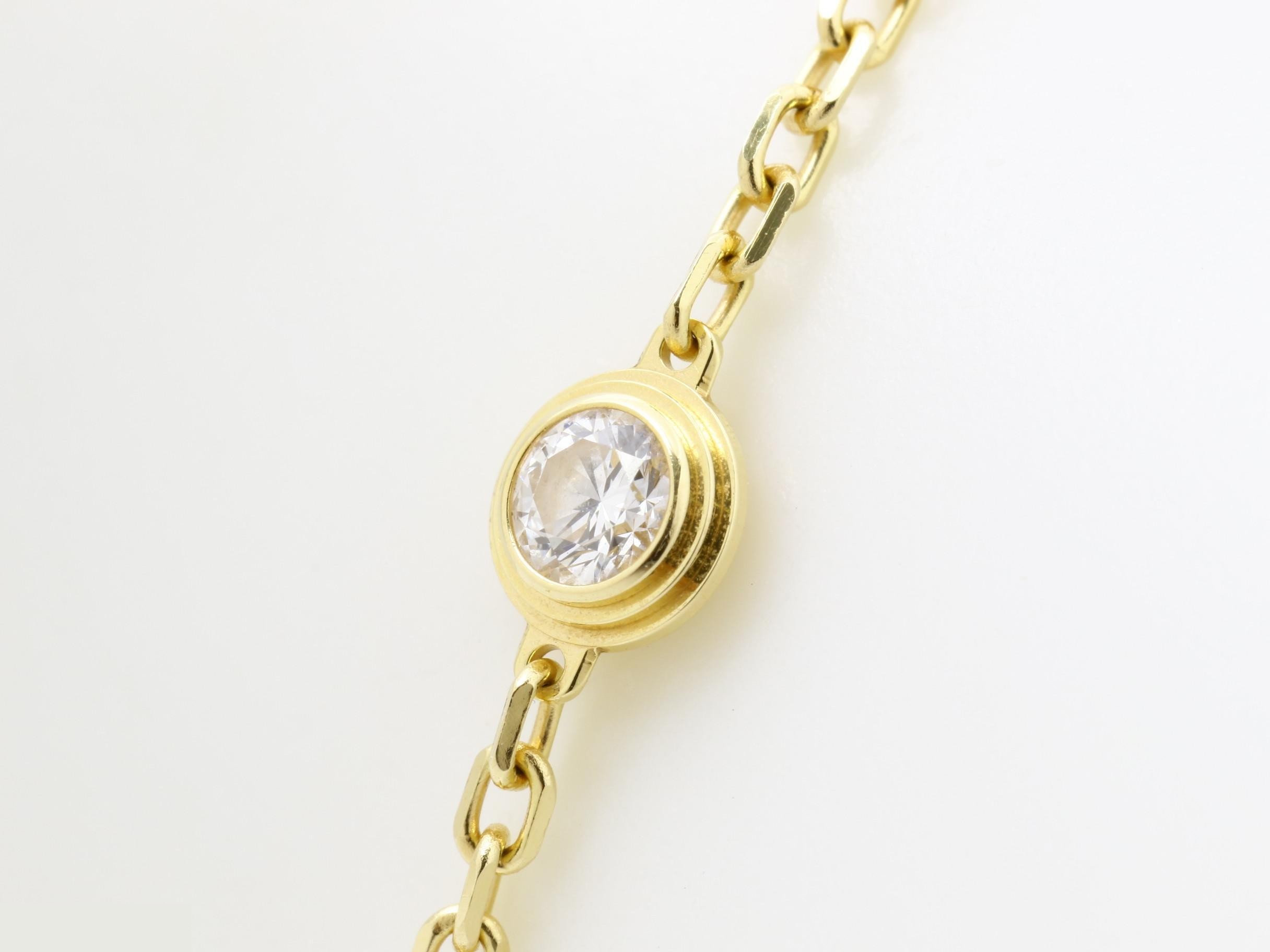 Damour bracelet, 750 yellow gold, diamonds, 2.2g — view 3