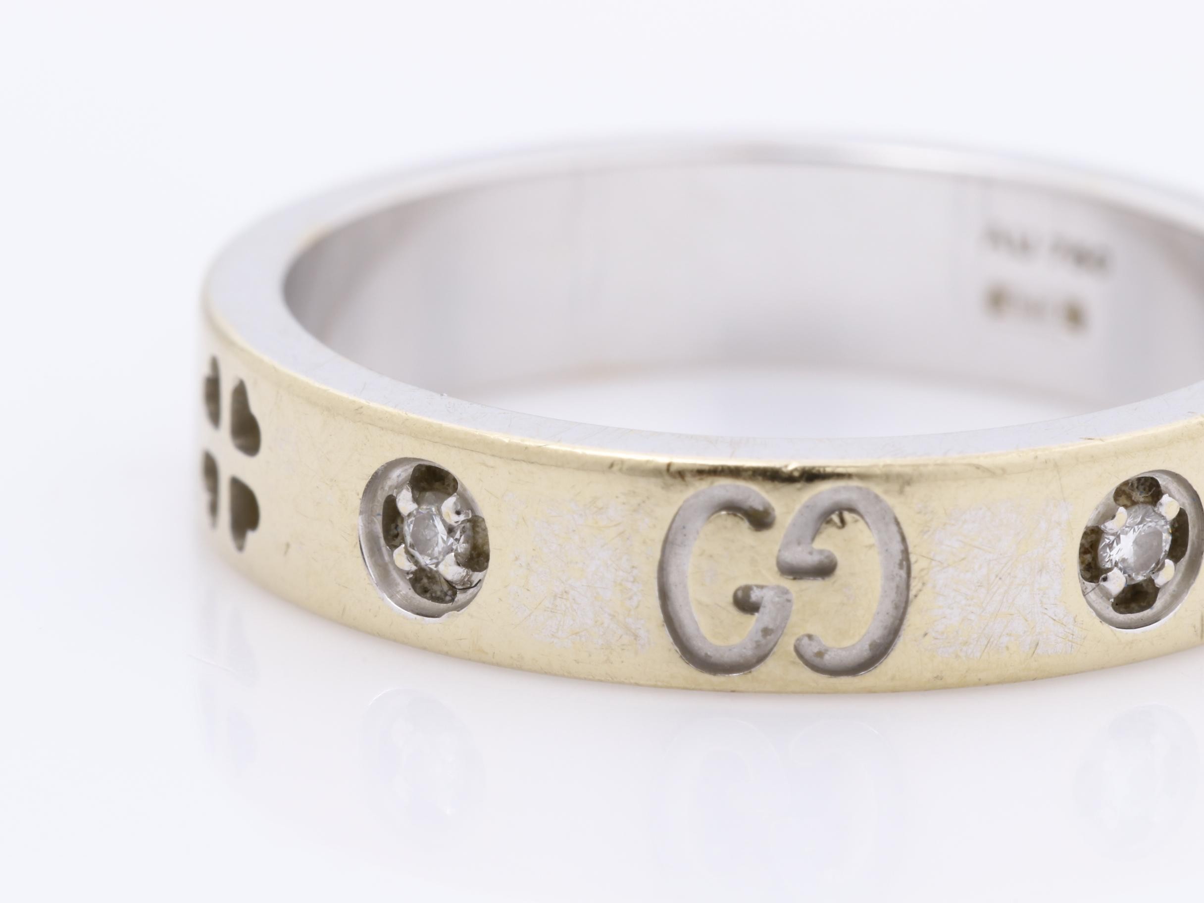 Icon Clover Ring, 4PD, Au750 WG, 4.4g, #12 — view 3
