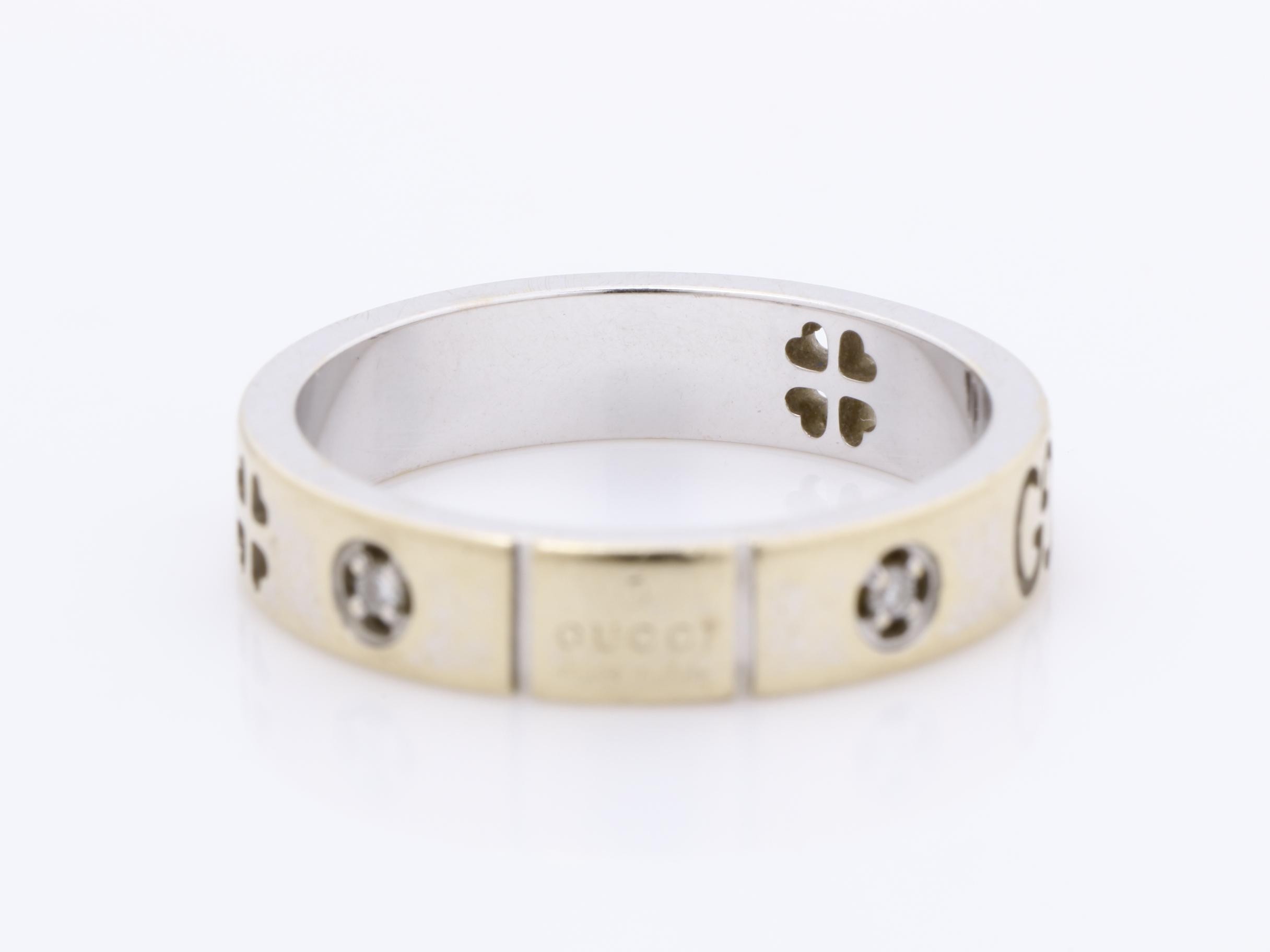 Icon Clover Ring, 4PD, Au750 WG, 4.4g, #12 — view 4