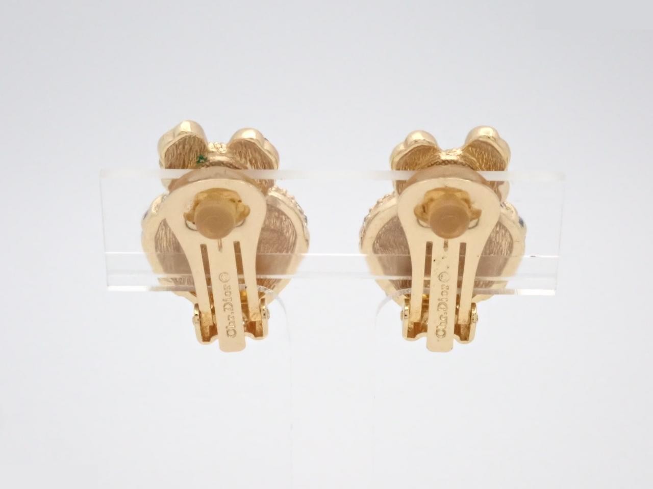 Rhinestone earrings — view 2