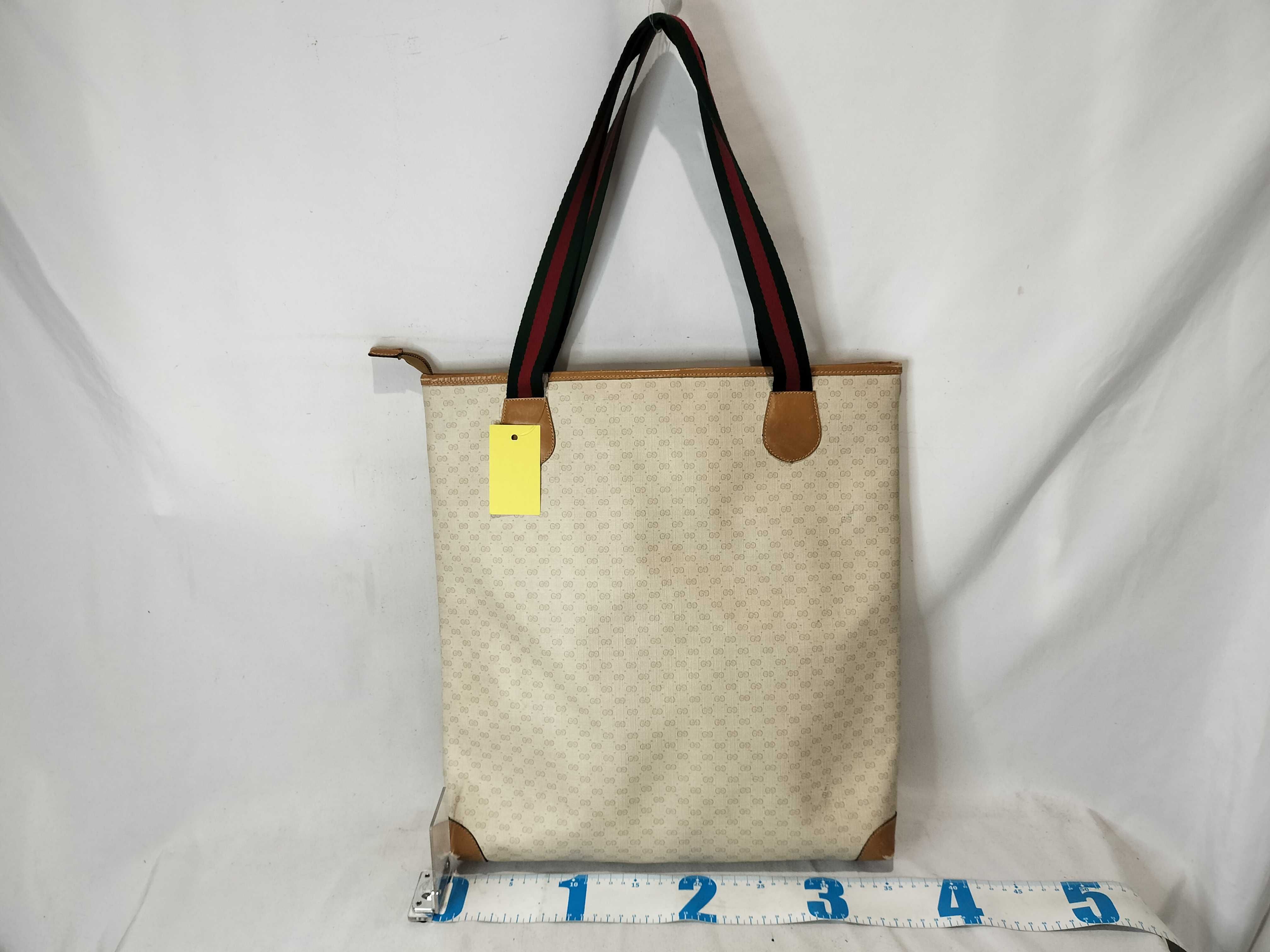 GG Supreme x Sherry Handle Old Gucci Tote Bag Handbag — view 3