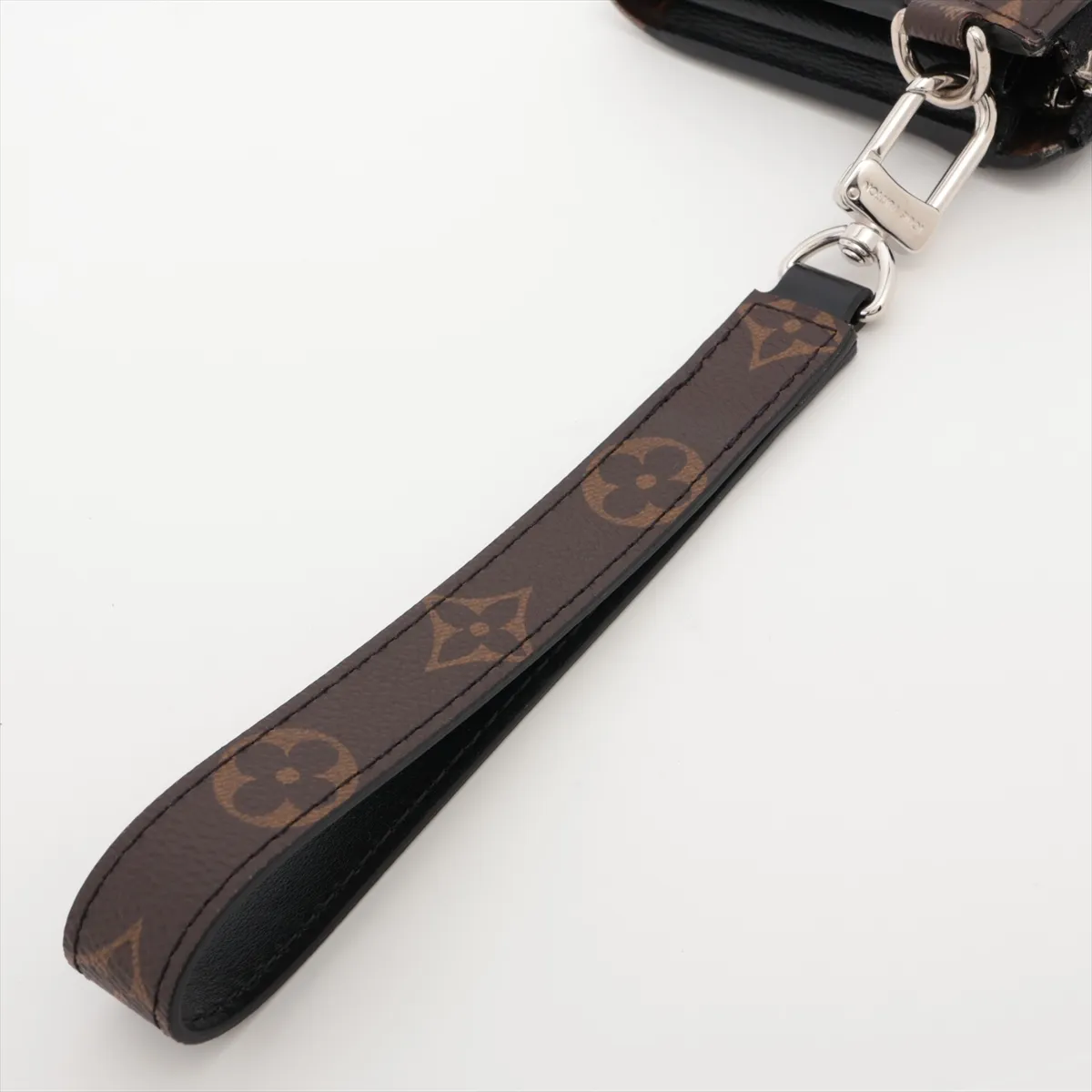 Monogram Macassar Zippy Dragonne M69407 Black x Brown Round Zip Wallet RFID Reactive — view 12