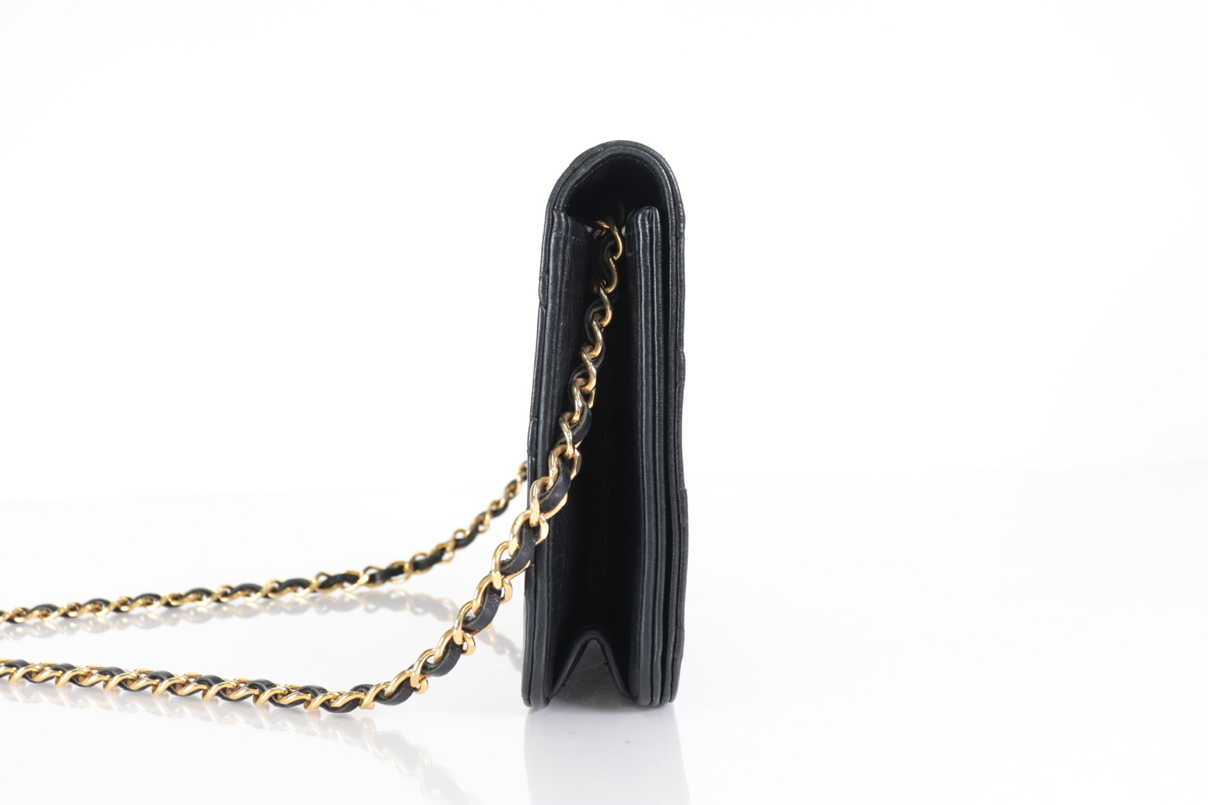 Push-Lock Lambskin Chain Shoulder Bag (Series 5) — view 3
