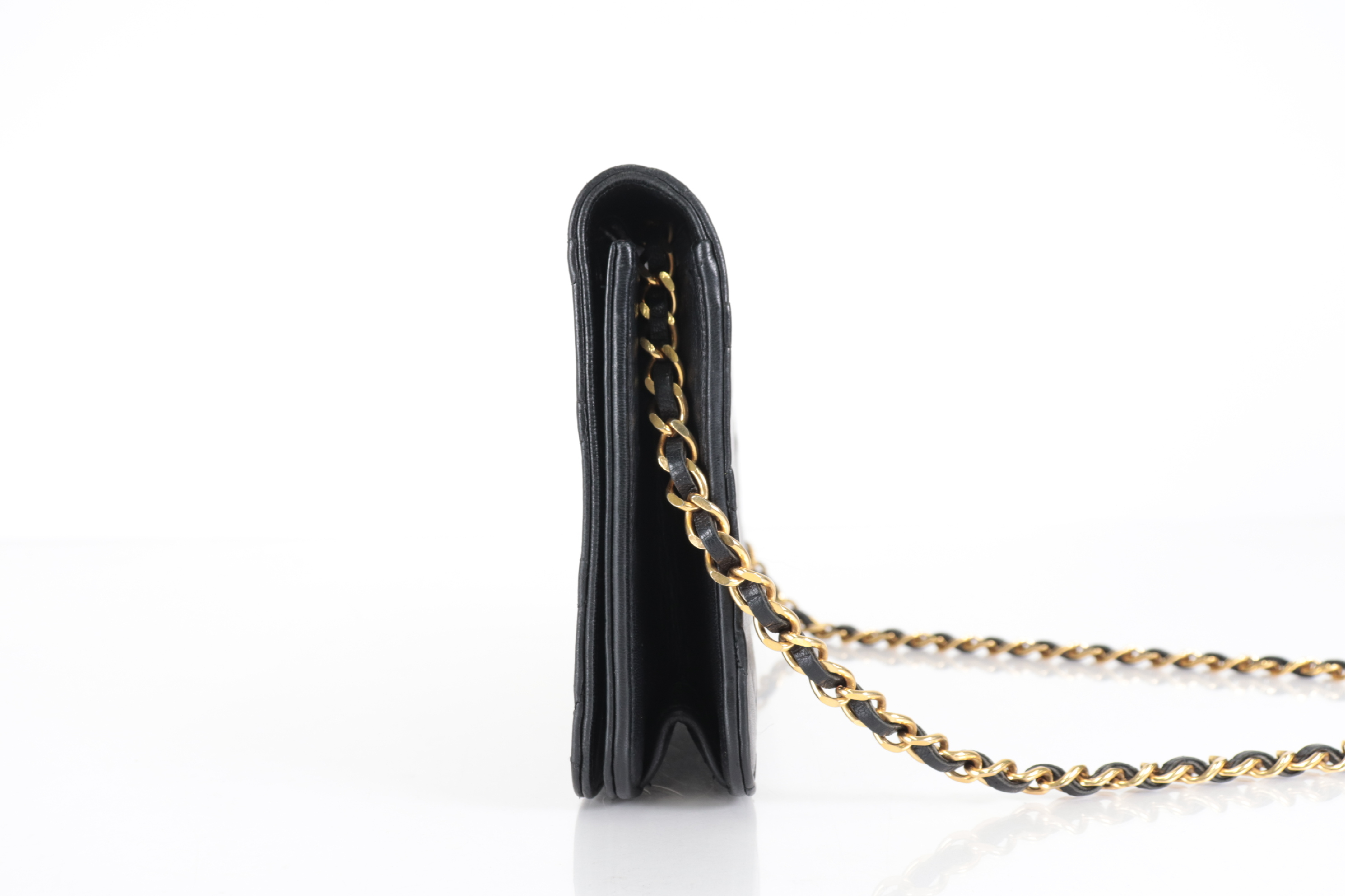 Push-Lock Lambskin Chain Shoulder Bag (Series 5) — view 4