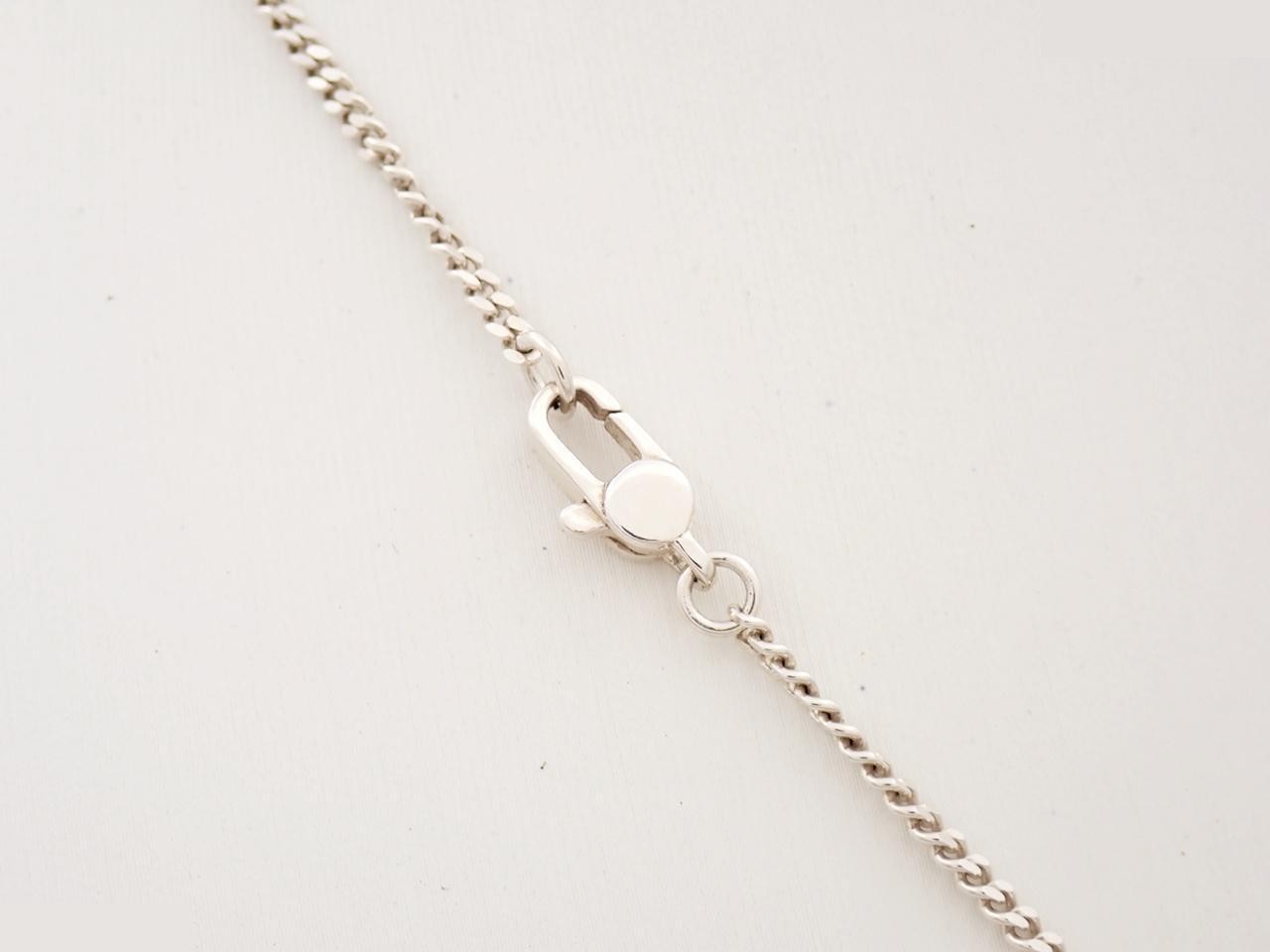 necklace, 925 sterling silver, 10.2g, knot heart design, chain approximately 44cm. — view 2
