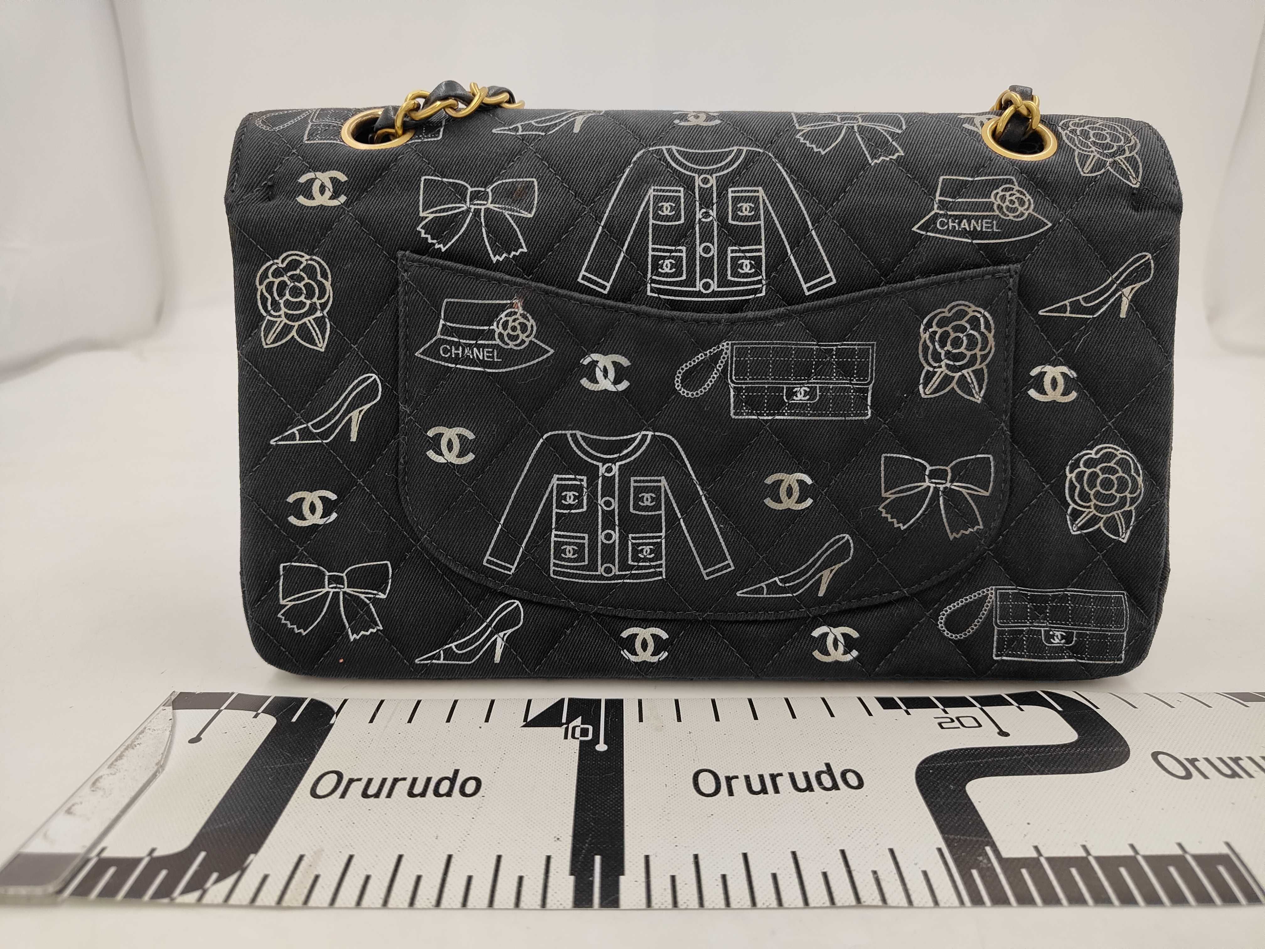 Double Flap Icon Print Chain Shoulder Bag — view 2